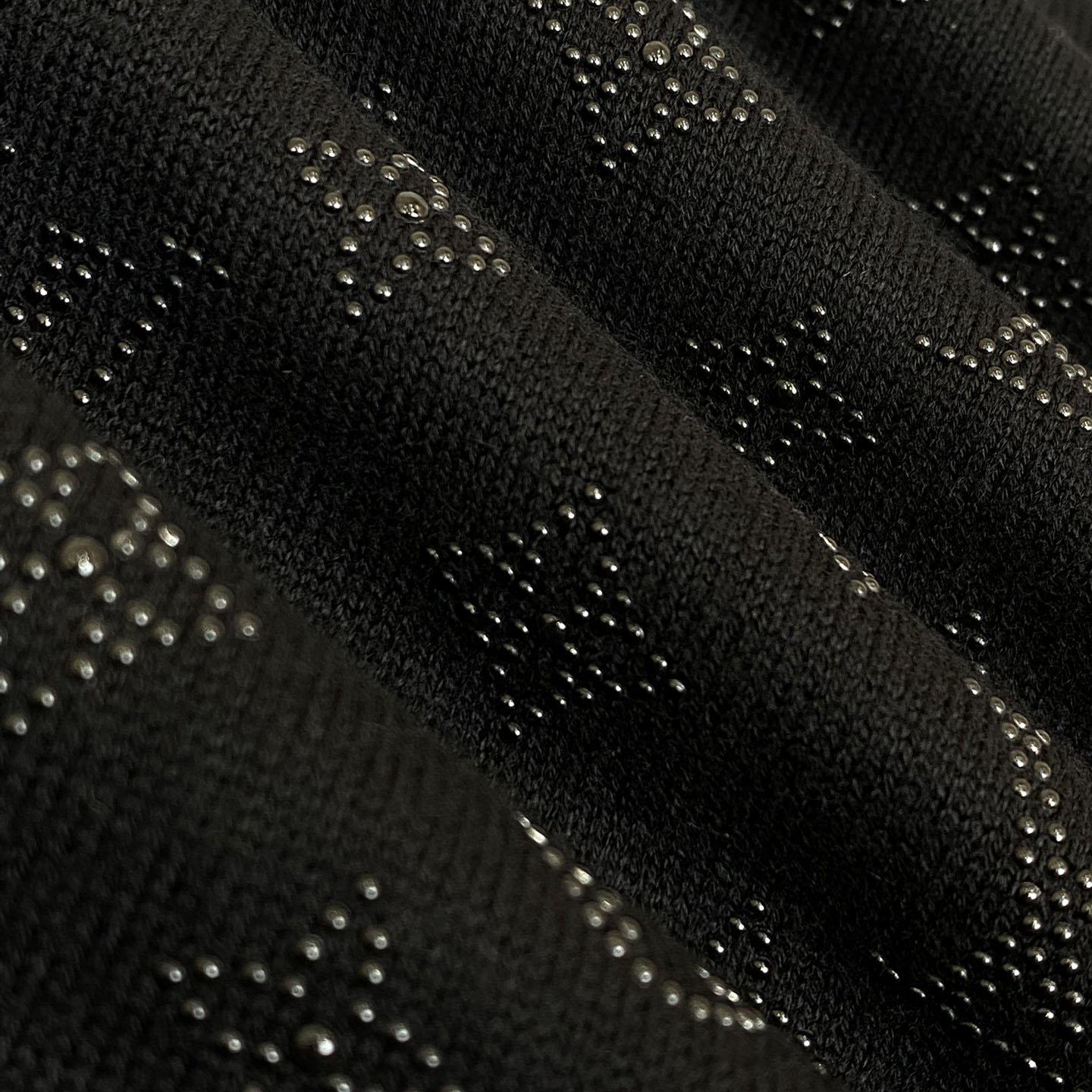 Louis Vuitton Monogram Embellished Wool Evening Crewneck   - 