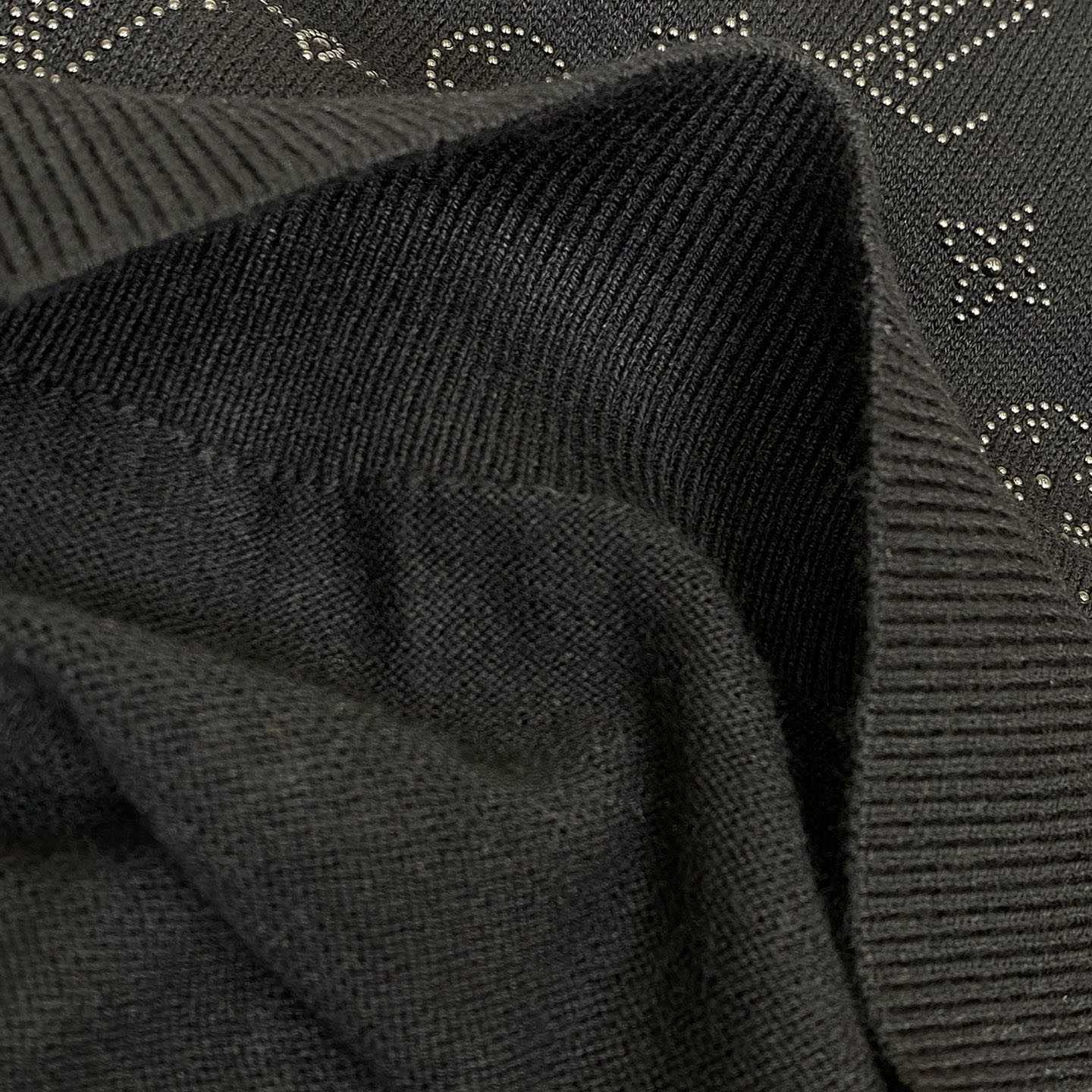 Louis Vuitton Monogram Embellished Wool Evening Crewneck   - 