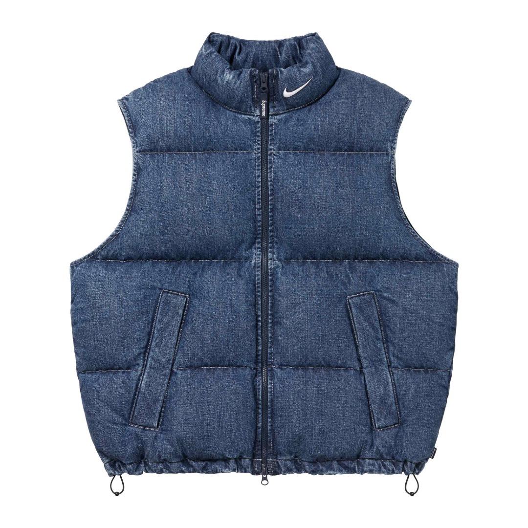 Supreme x Nike Denim Puffer Vest - PerfectKickZ