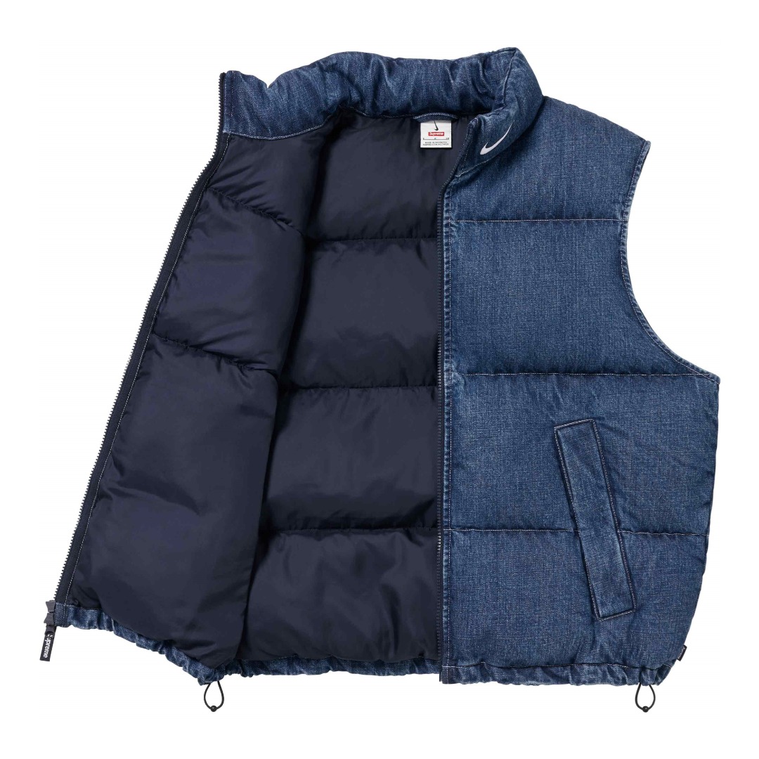 Supreme x Nike Denim Puffer Vest - PerfectKickZ