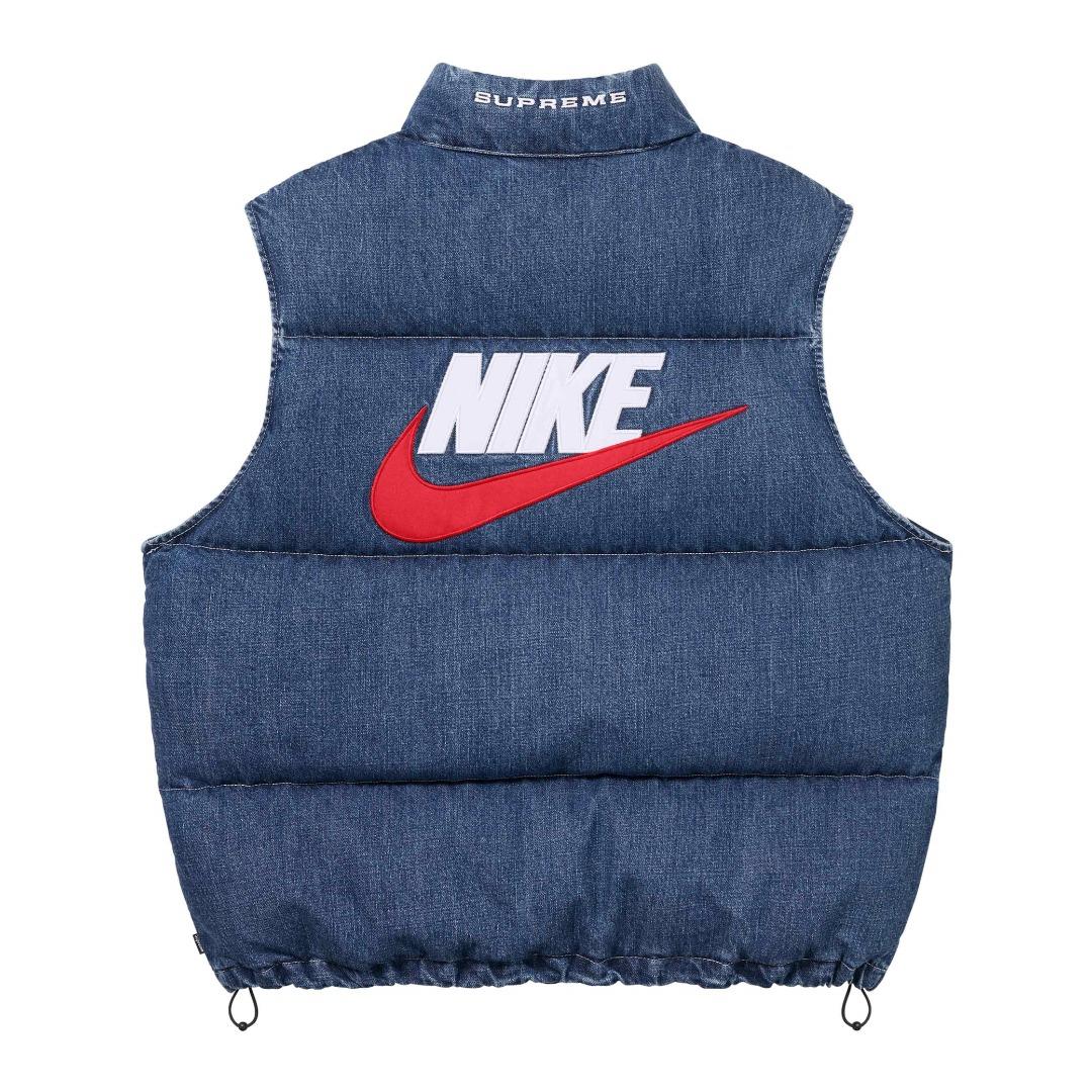 Supreme x Nike Denim Puffer Vest - PerfectKickZ