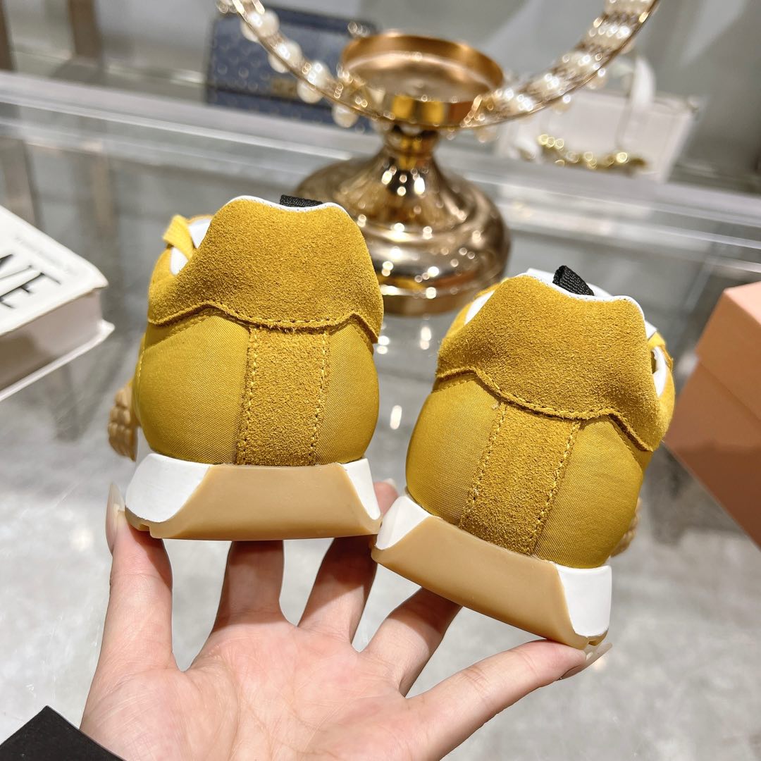 Miu Miu Tyre Technical Fabric And Suede Sneakers - 