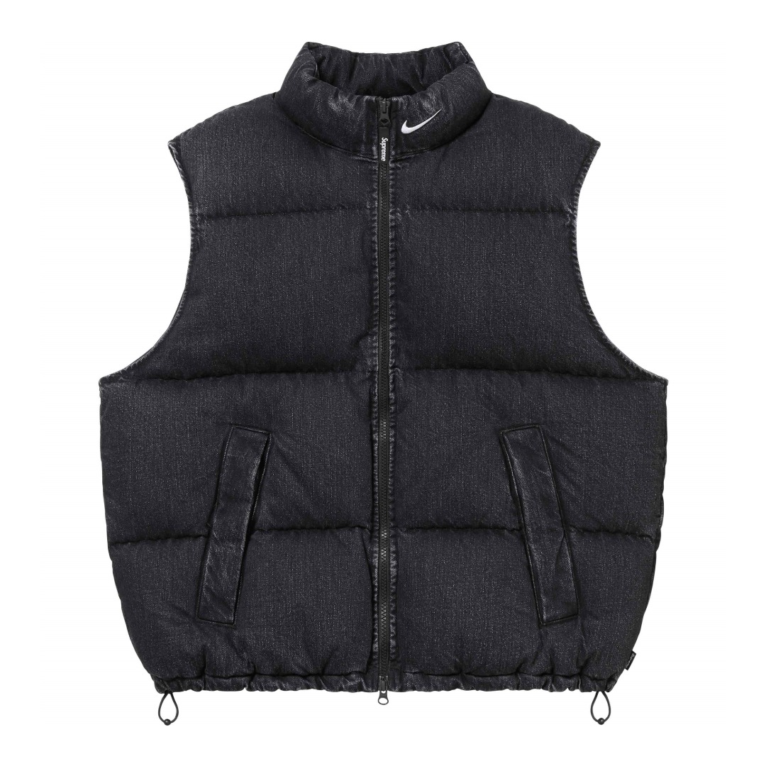 Supreme x Nike Denim Puffer Vest - PerfectKickZ