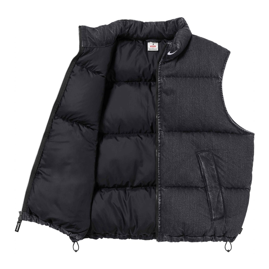 Supreme x Nike Denim Puffer Vest - PerfectKickZ