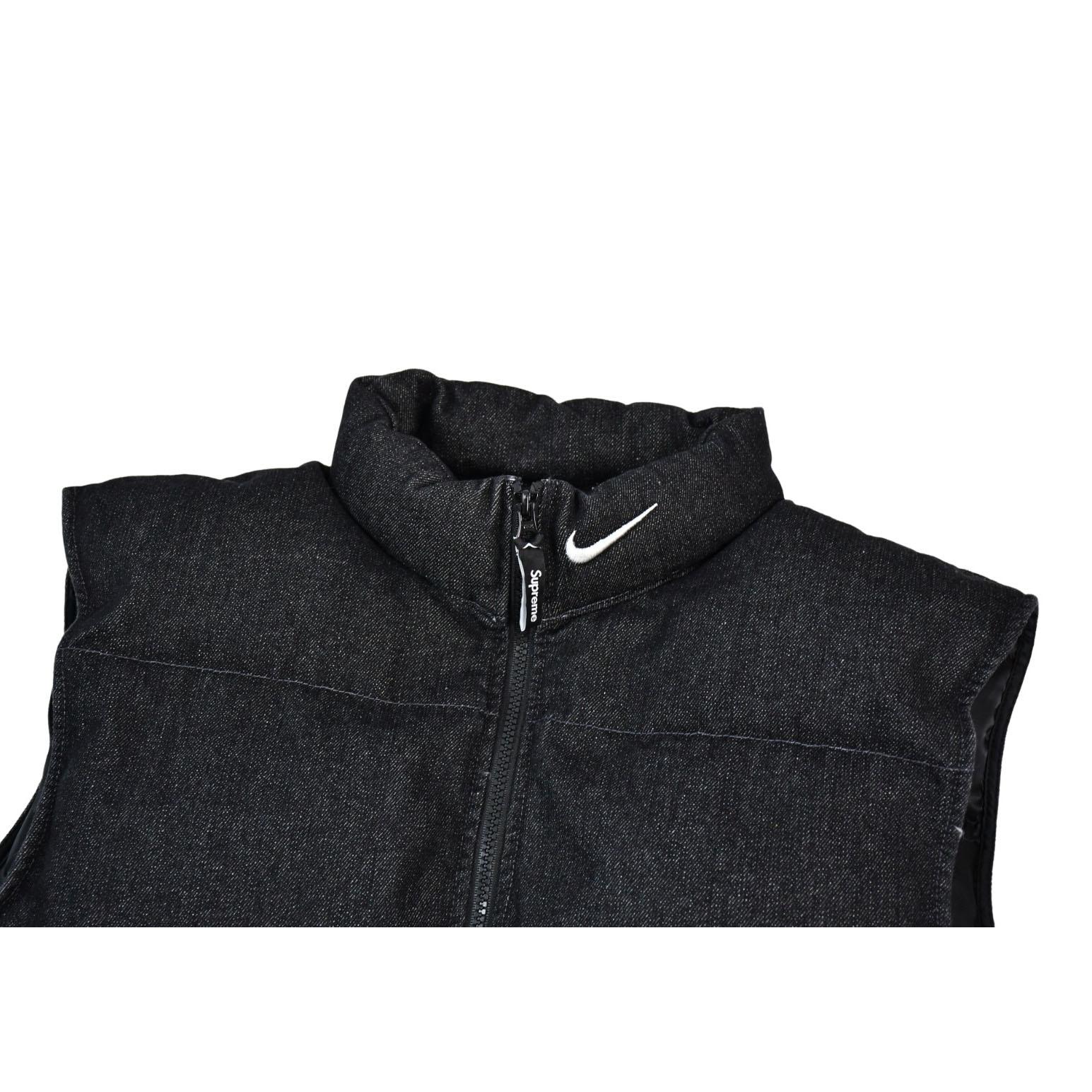 Supreme x Nike Denim Puffer Vest - PerfectKickZ