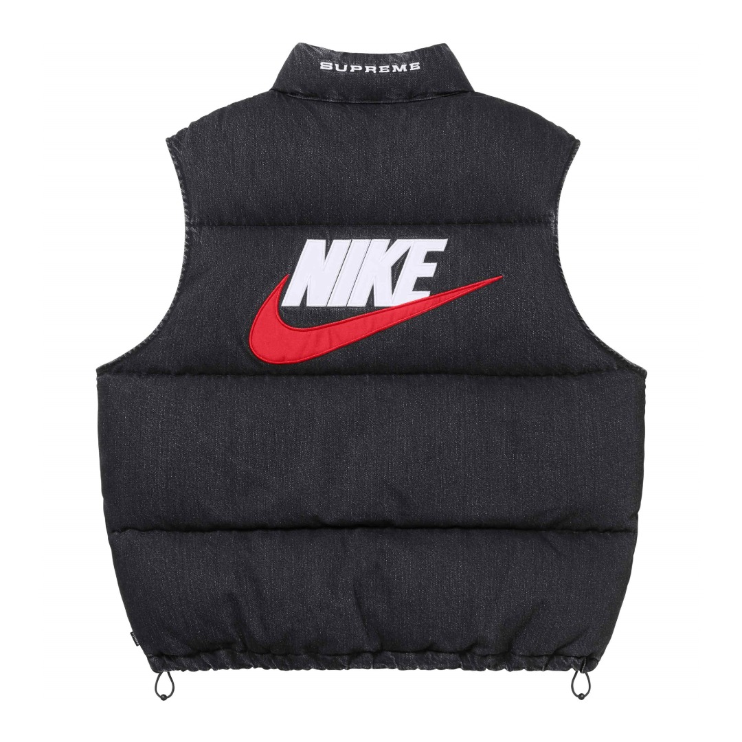 Supreme x Nike Denim Puffer Vest - PerfectKickZ