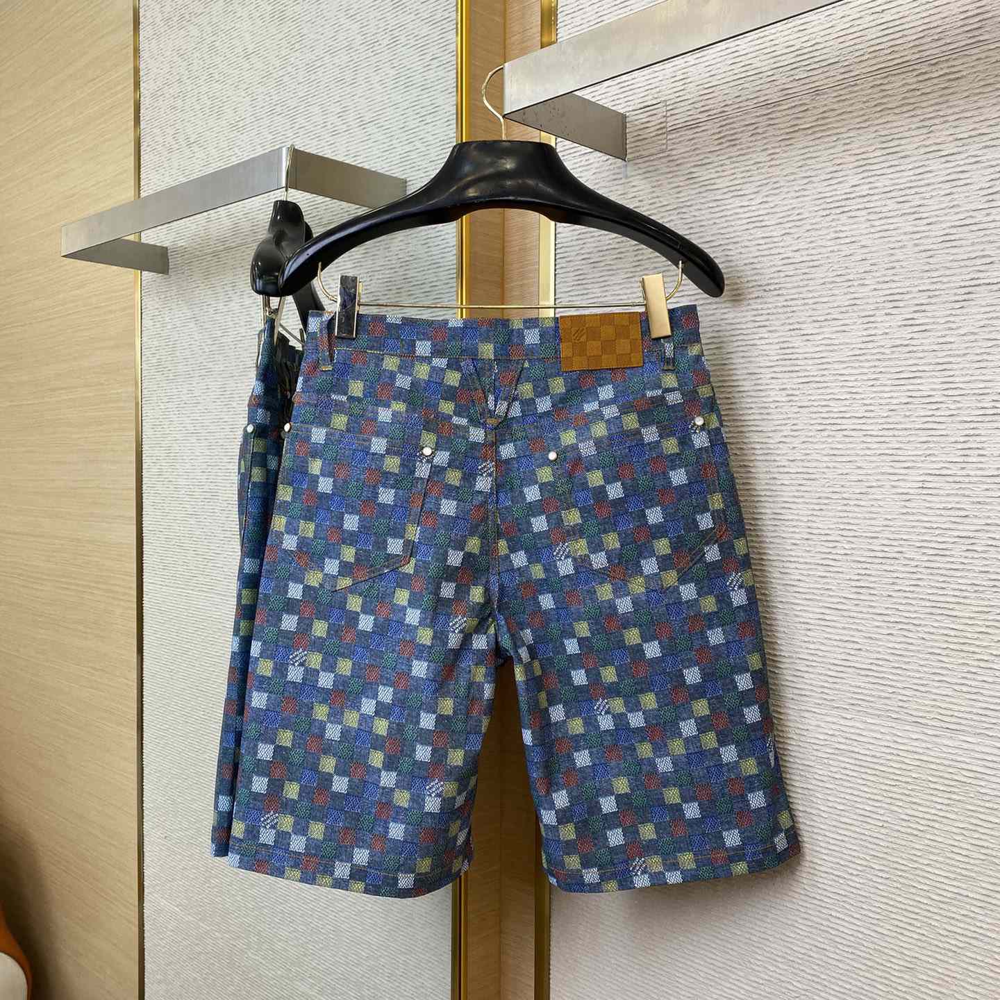 Louis Vuitton Damier Wide Chambray Shorts - PerfectKickZ