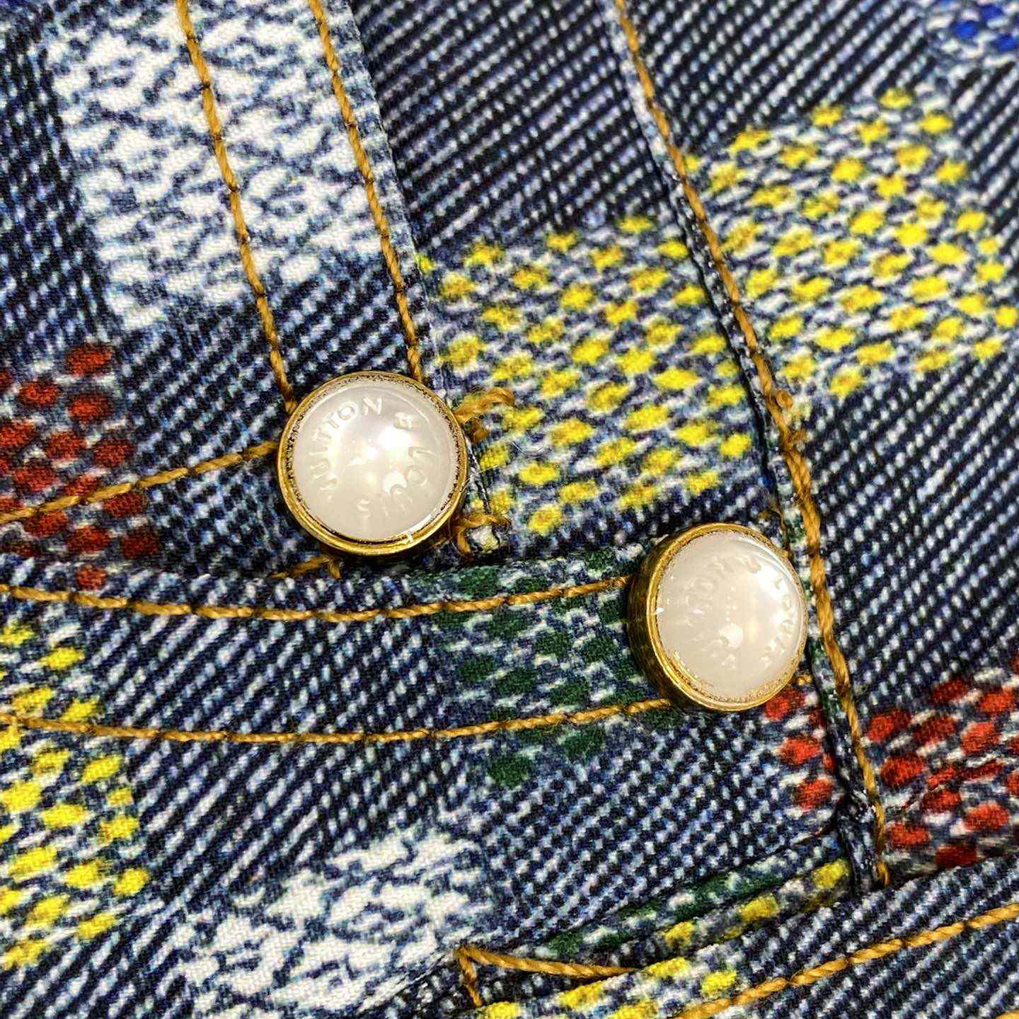 Louis Vuitton Damier Wide Chambray Shorts - PerfectKickZ