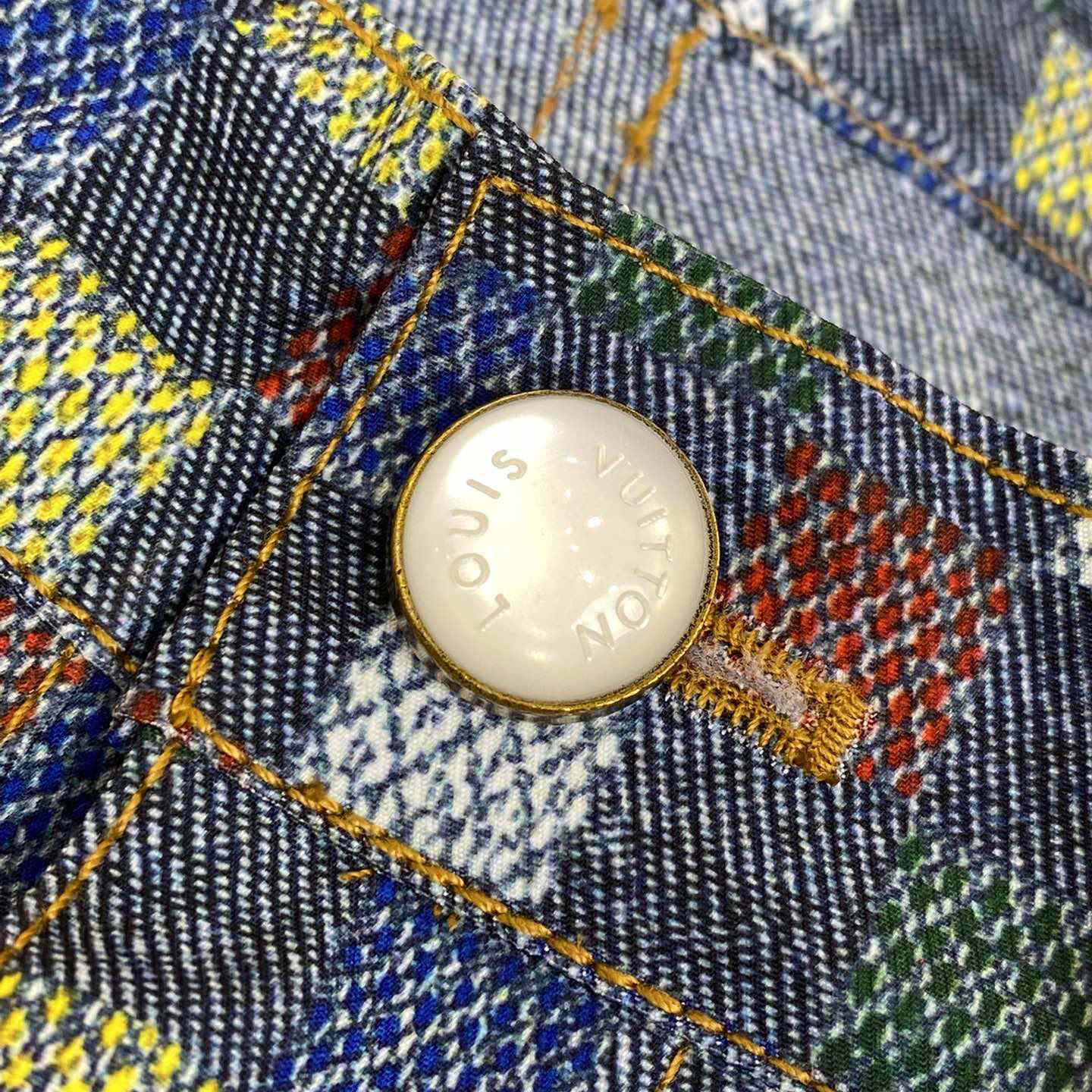 Louis Vuitton Damier Wide Chambray Shorts - PerfectKickZ