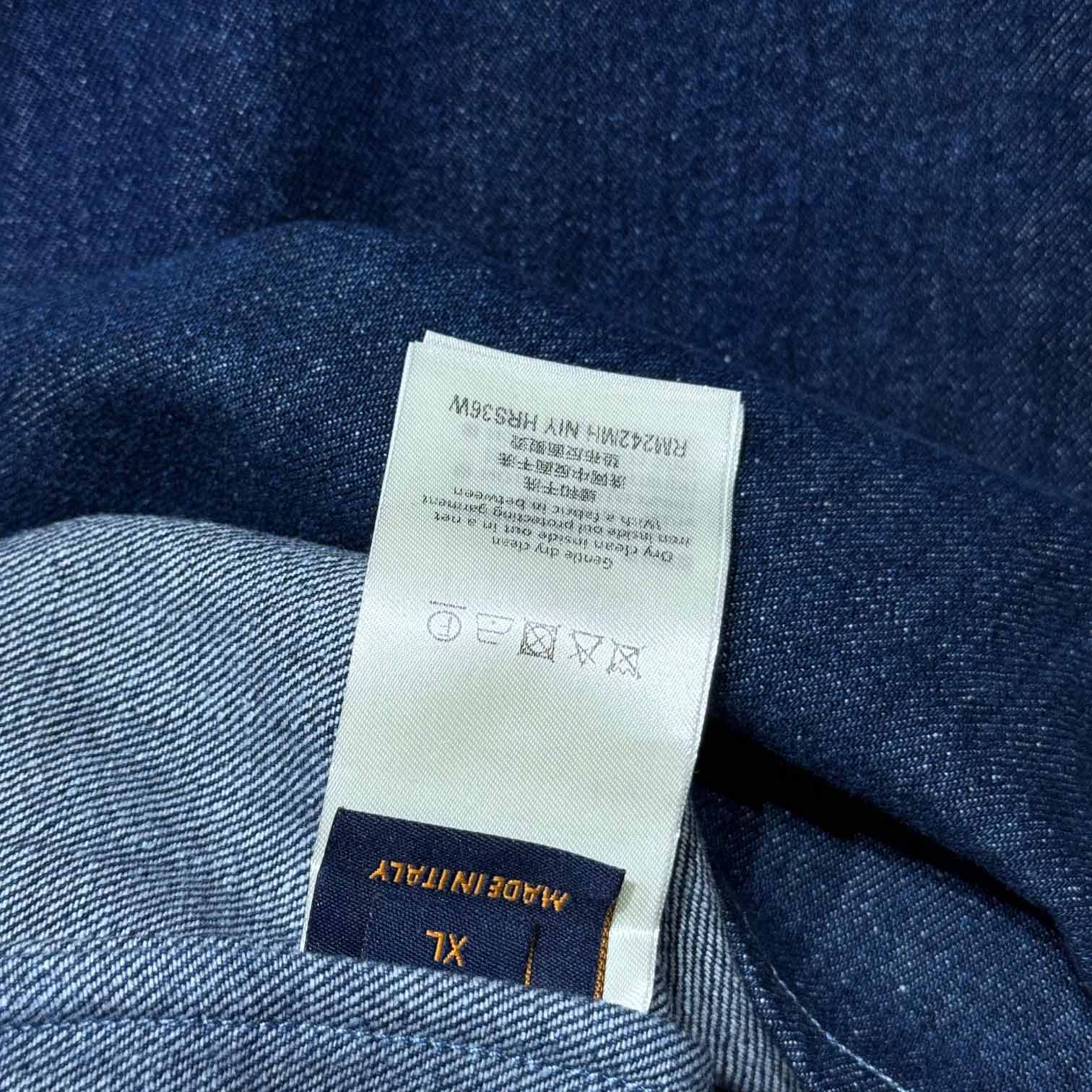 Louis Vuitton Printed Short-Sleeved Denim Shirt   1AFVQL - PerfectKickZ