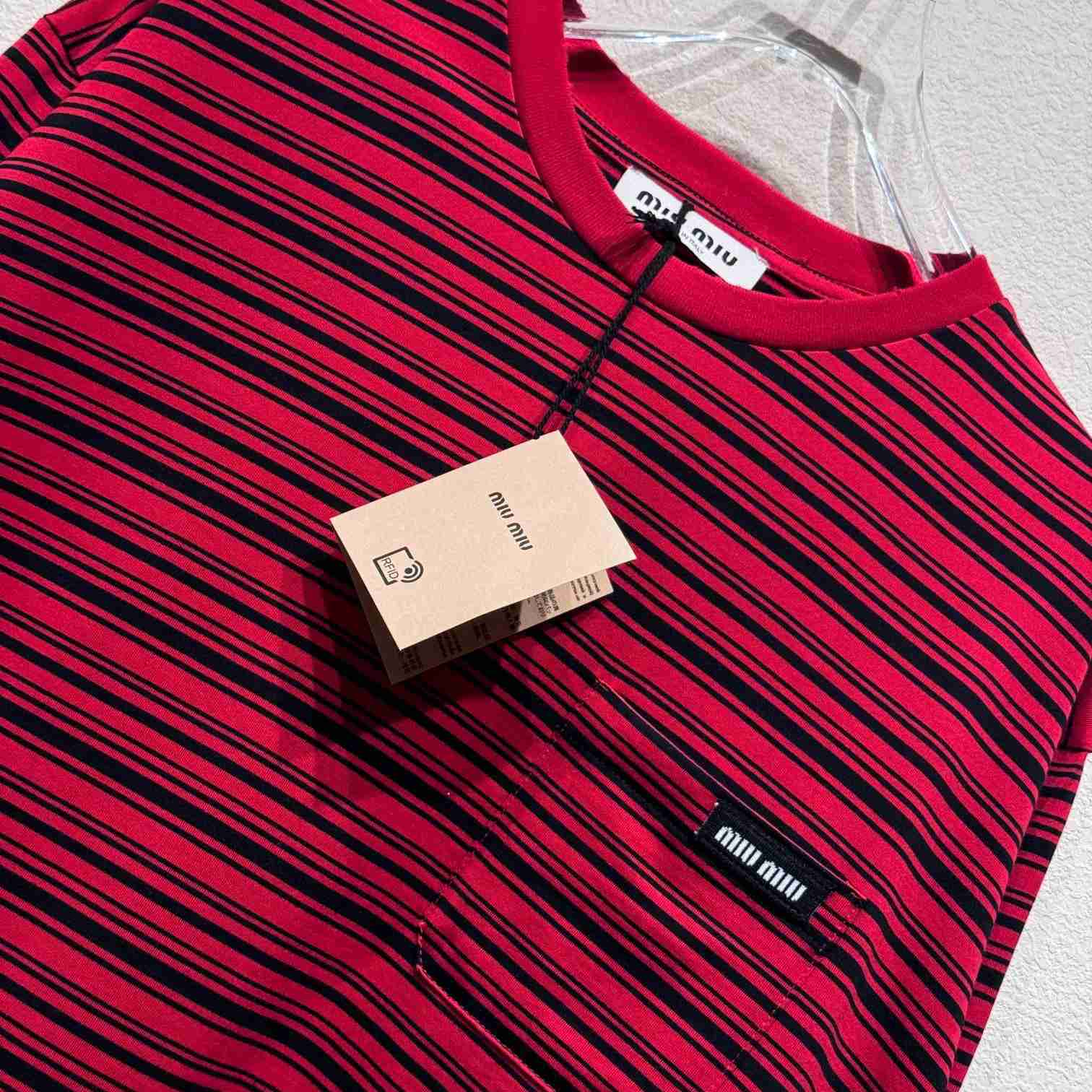 Miu Miu Long-sleeved Cotton Jersey T-shirt - PerfectKickZ