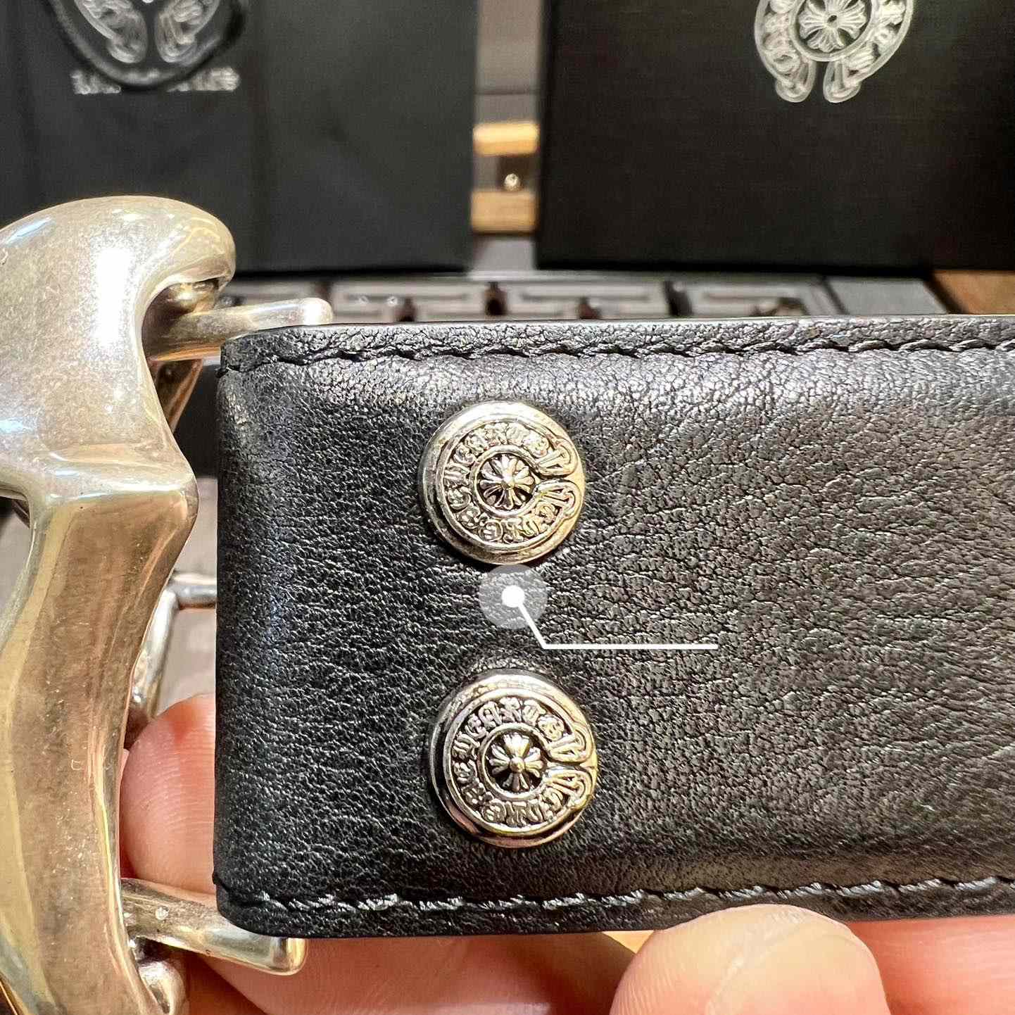Chrome Hearts Rolling Stones Studded Belt & Buckle - PerfectKickZ