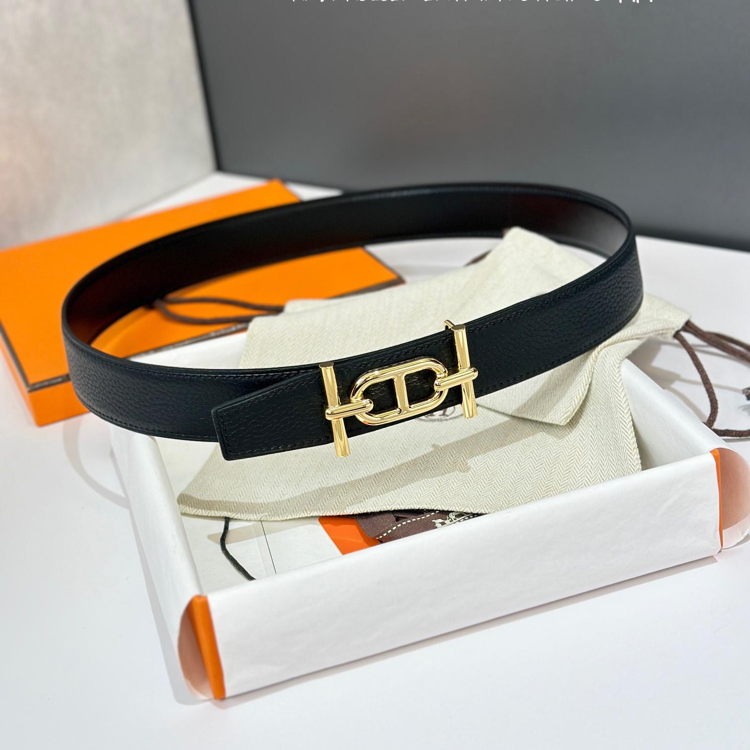 Hermes Ancre Buckle & Reversible Leather Strap 32mm - PerfectKickZ