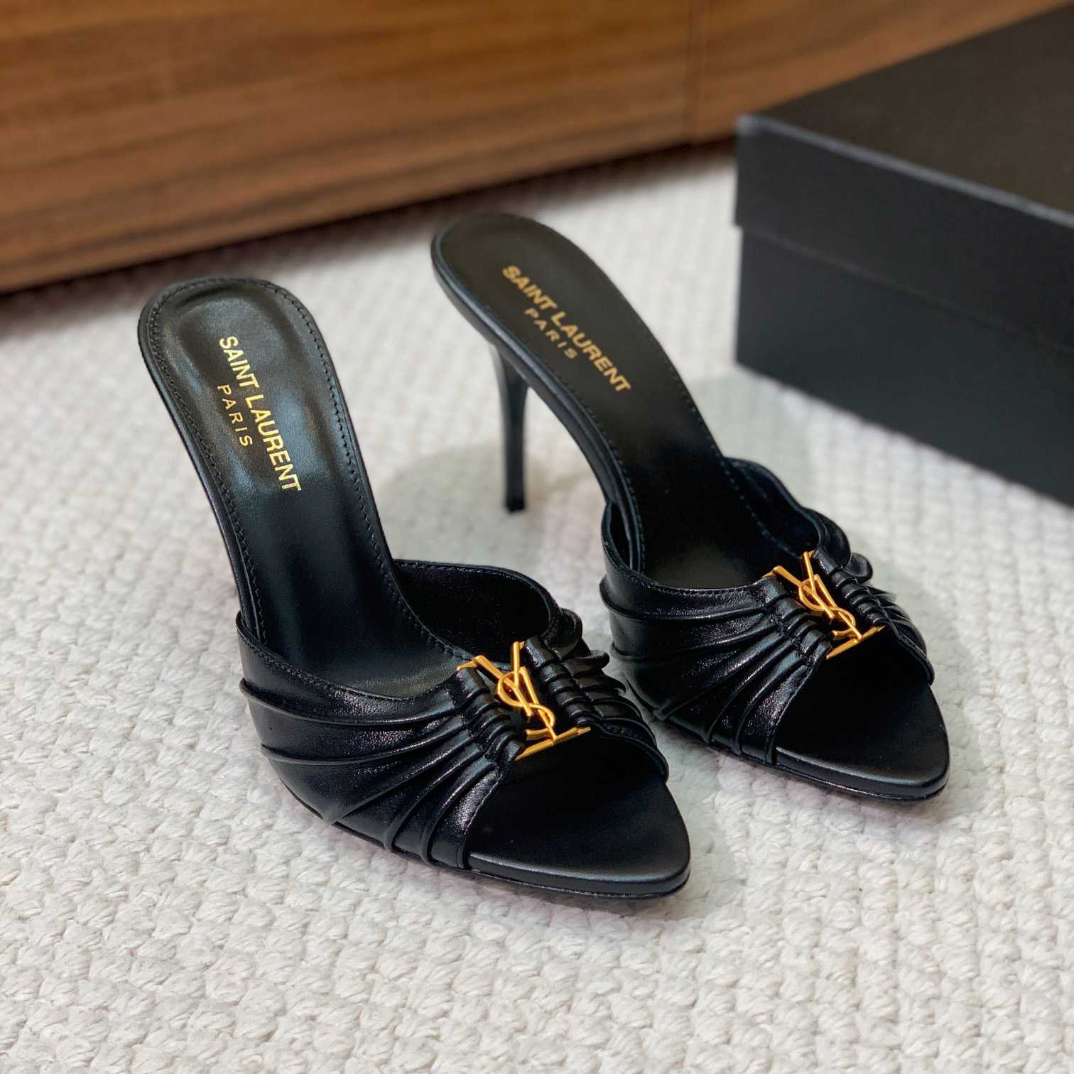 Saint Laurent Babylone Mules In Smooth Leather  - 