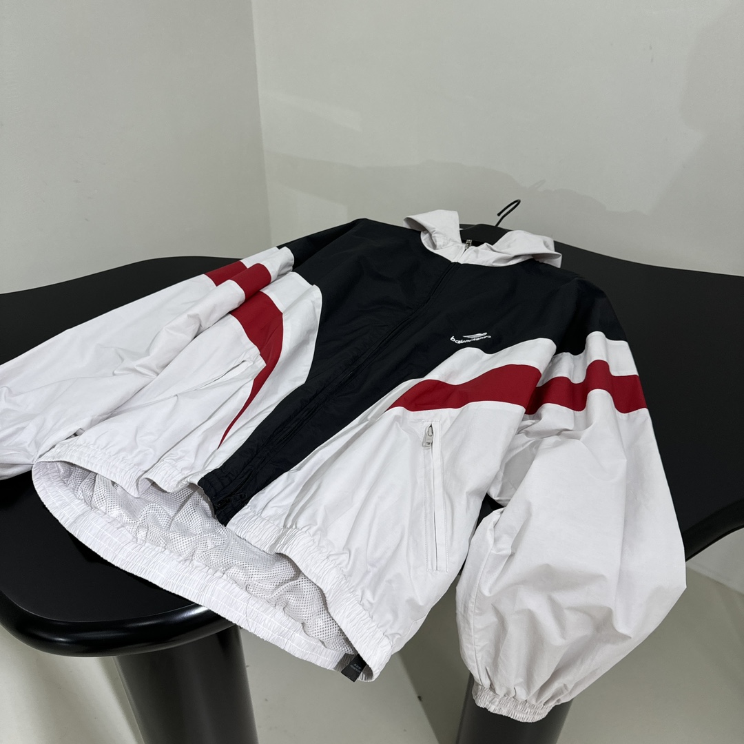 Balenciaga 3B Sports Icon Pull-Over Tracksuit Jacket - PerfectKickZ