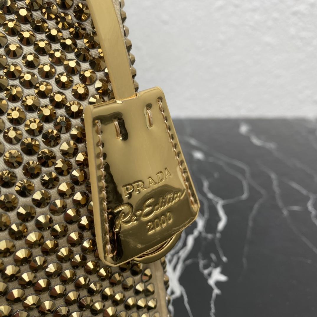 Prada Crystal Re-Edition 2000 Mini-bag  (23-13-5cm) - PerfectKickZ