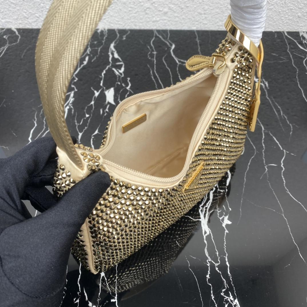 Prada Crystal Re-Edition 2000 Mini-bag  (23-13-5cm) - 