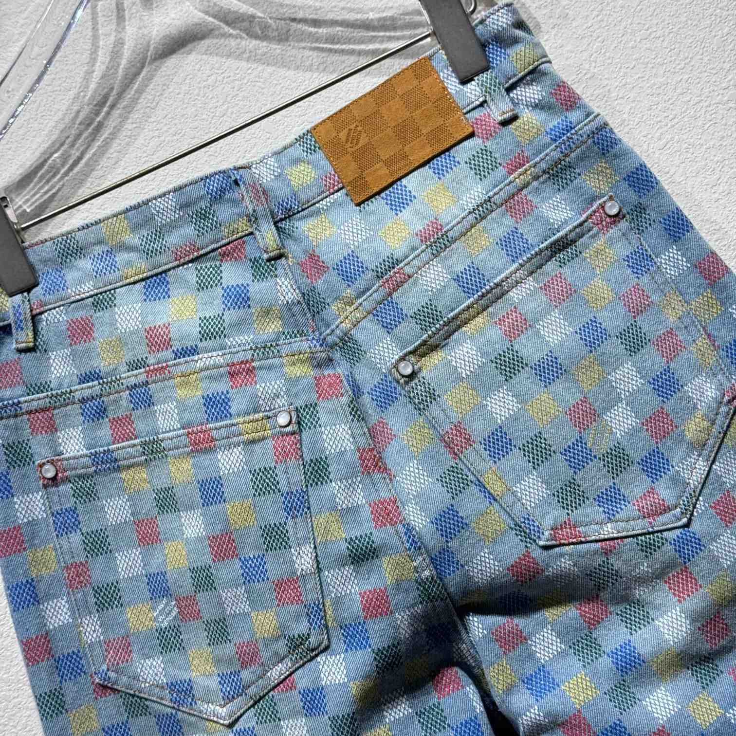 Louis Vuitton Damier Denim Wide-Leg Pants  1AHBMK - PerfectKickZ