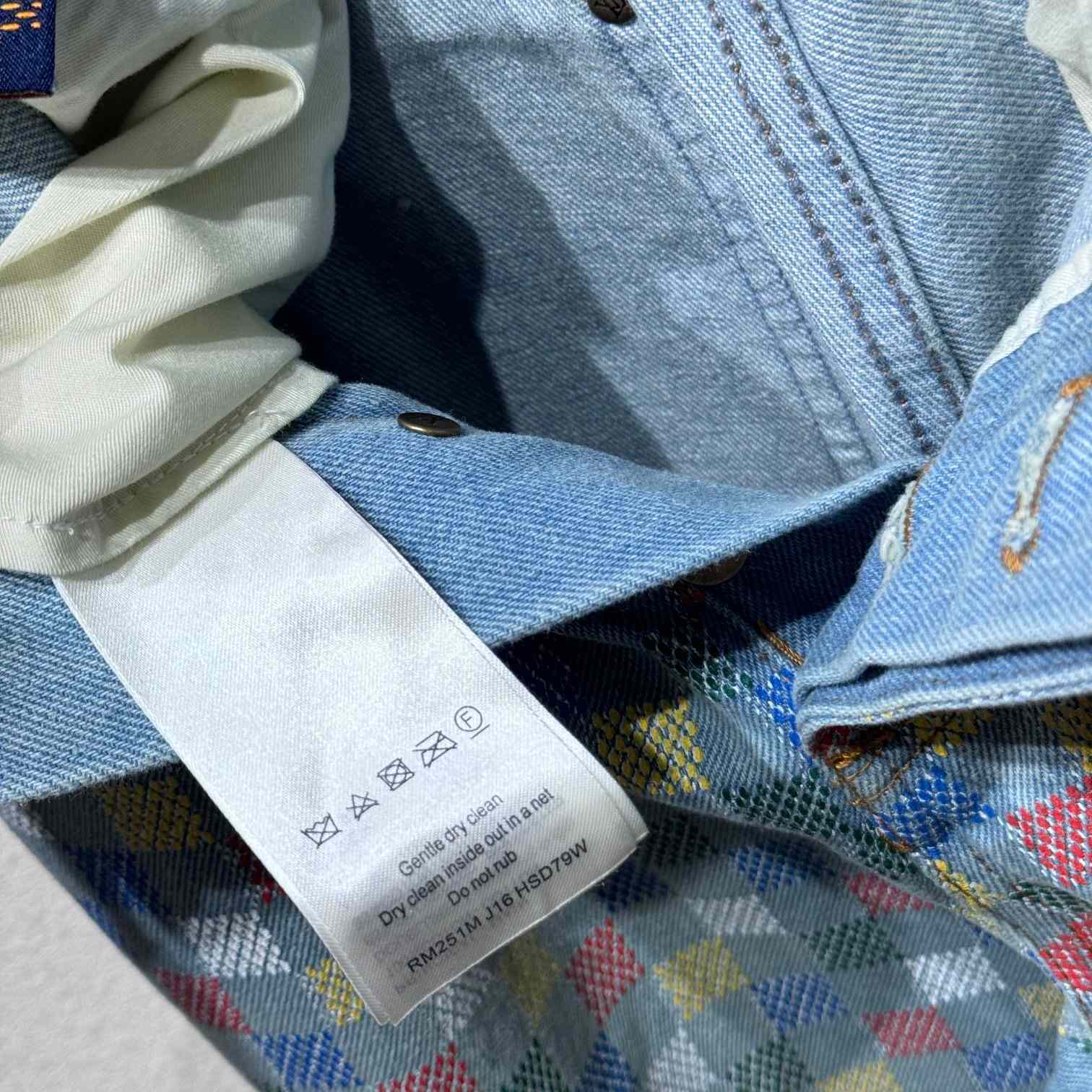 Louis Vuitton Damier Denim Wide-Leg Pants  1AHBMK - PerfectKickZ