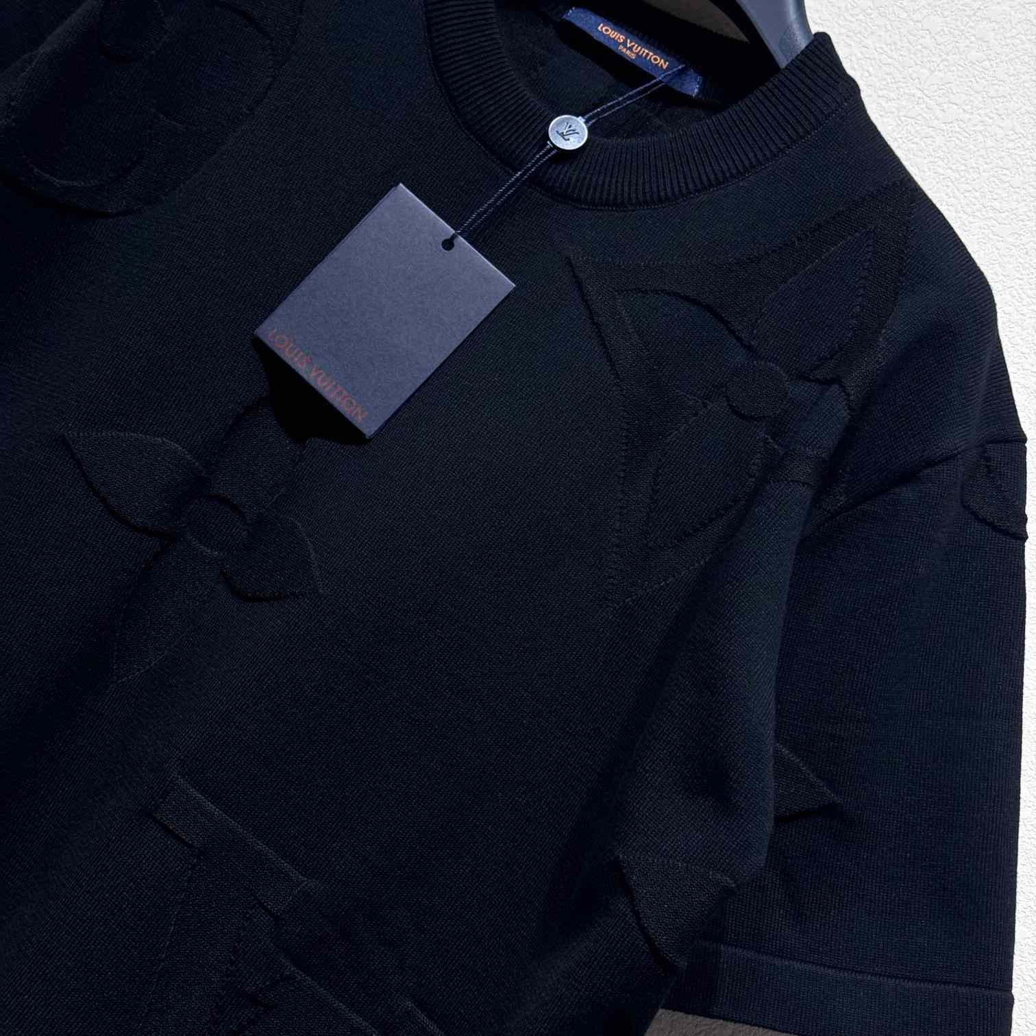 Louis Vuitton Monogram Short-Sleeved Cotton Crewneck    - PerfectKickZ