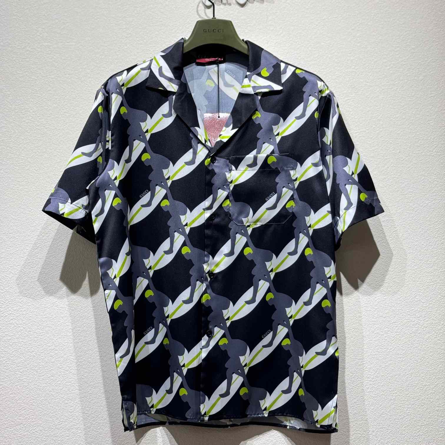 Gucci Printed Silk Bowling Shirt - PerfectKickZ