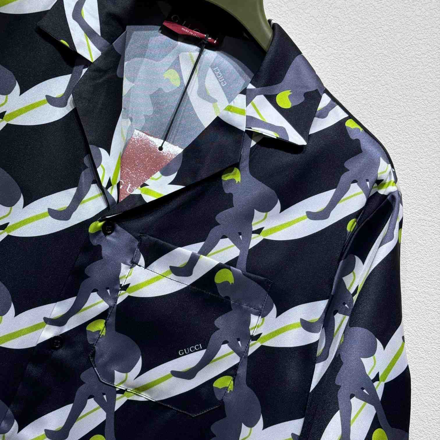 Gucci Printed Silk Bowling Shirt - 