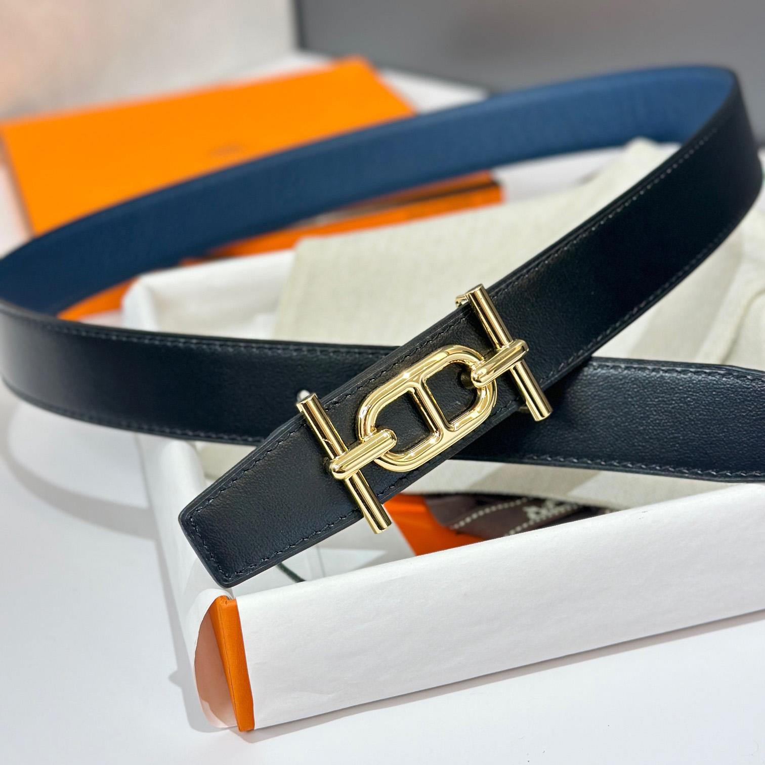 Hermes Ancre Buckle & Reversible Leather Strap 32mm - PerfectKickZ