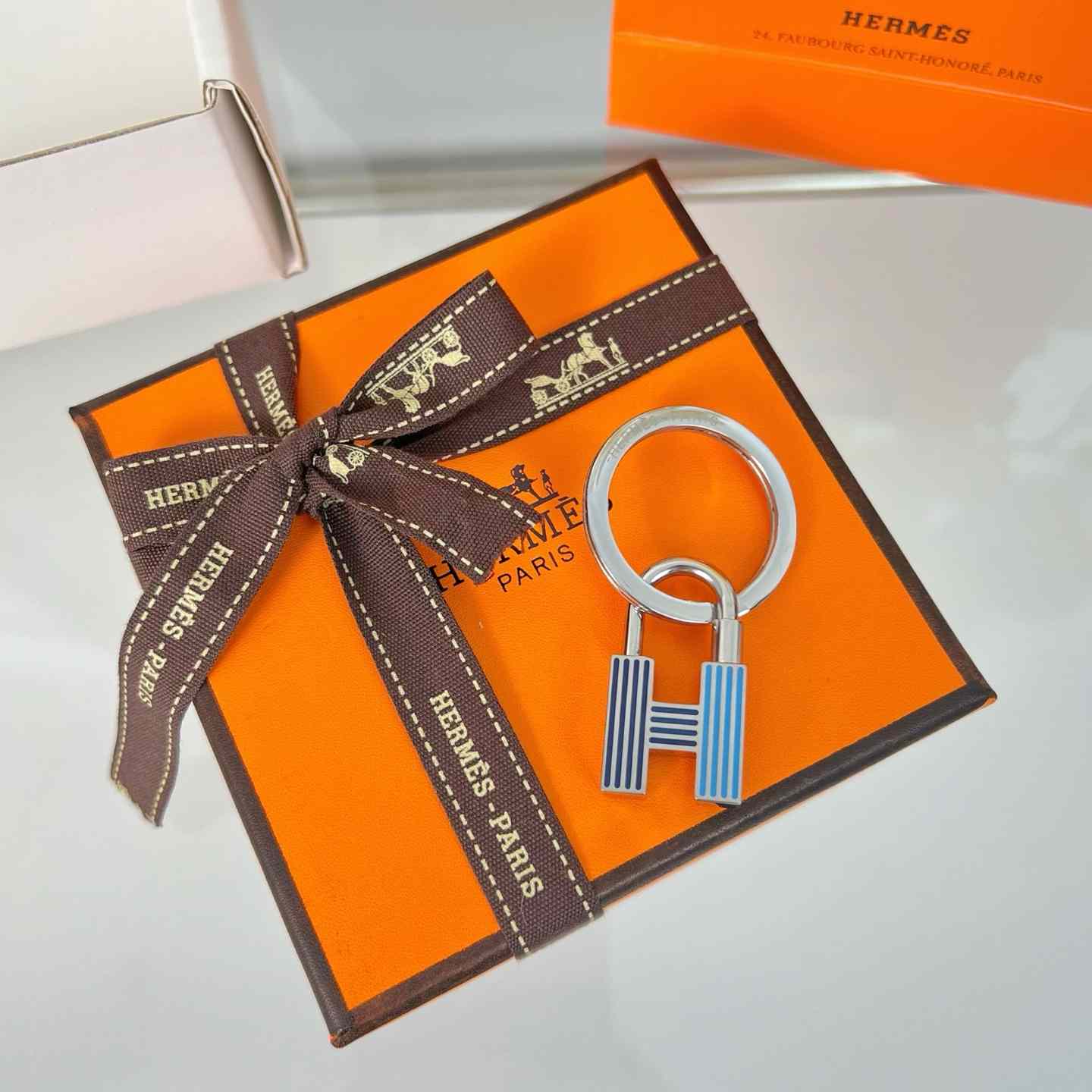Hermes Cadenas Quizz Rainbow Key Ring - PerfectKickZ