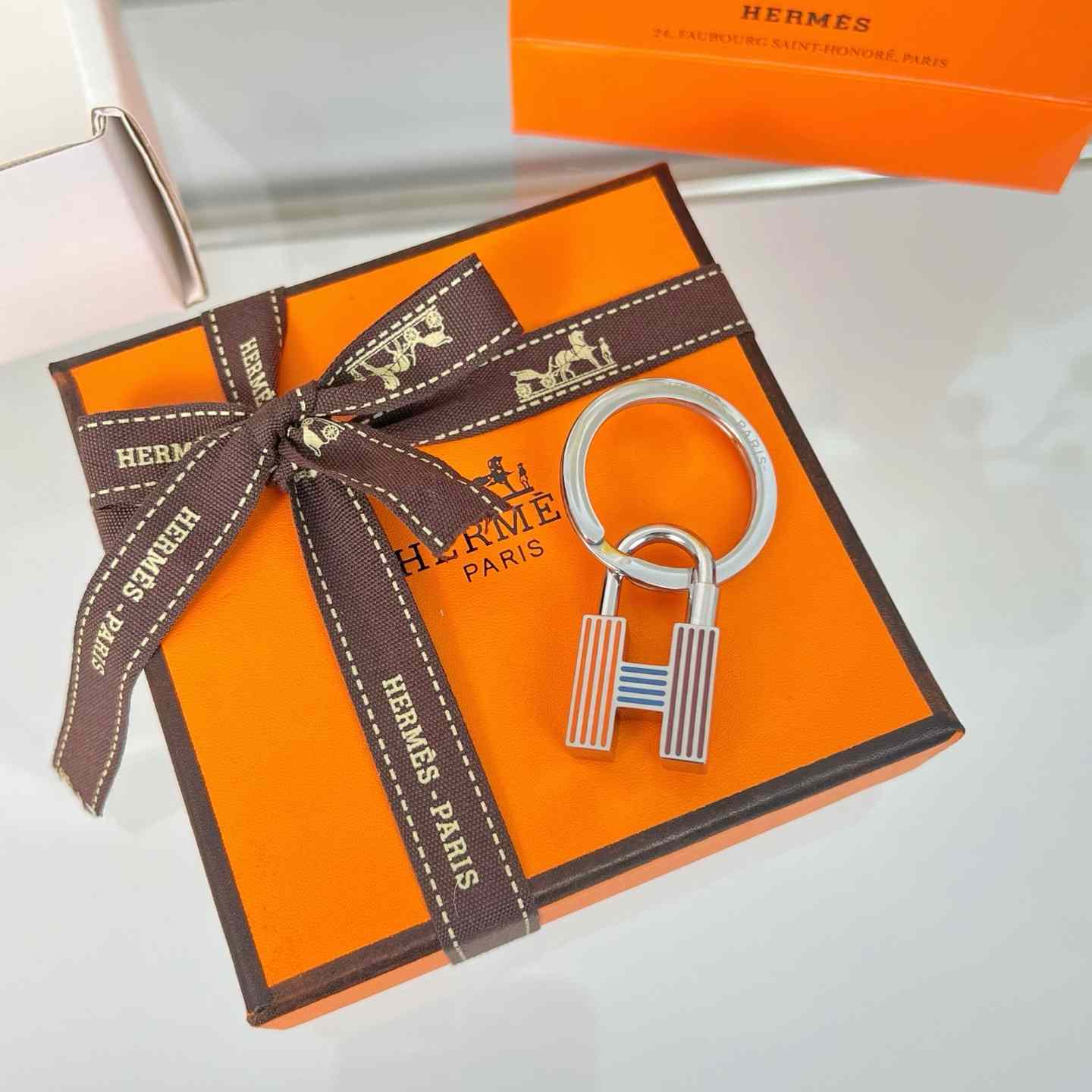 Hermes Cadenas Quizz Rainbow Key Ring - PerfectKickZ