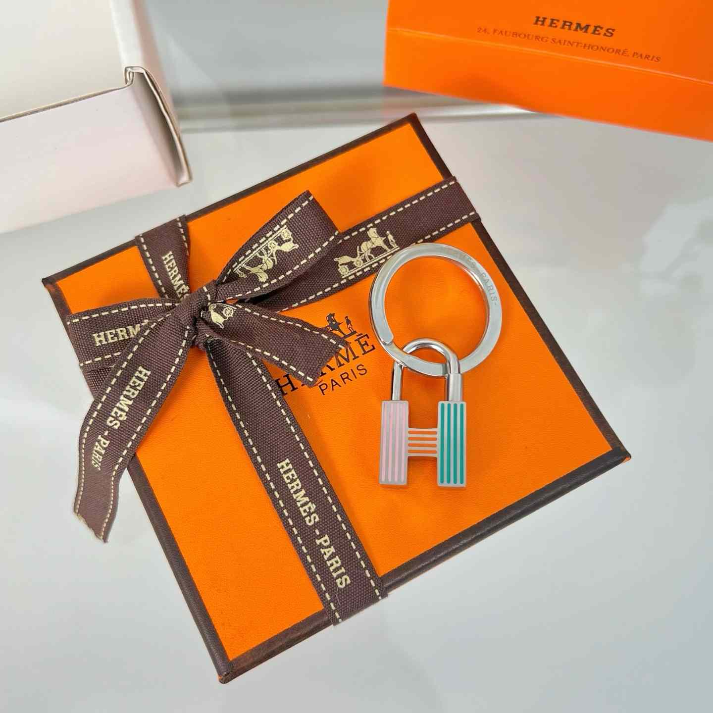 Hermes Cadenas Quizz Rainbow Key Ring - PerfectKickZ