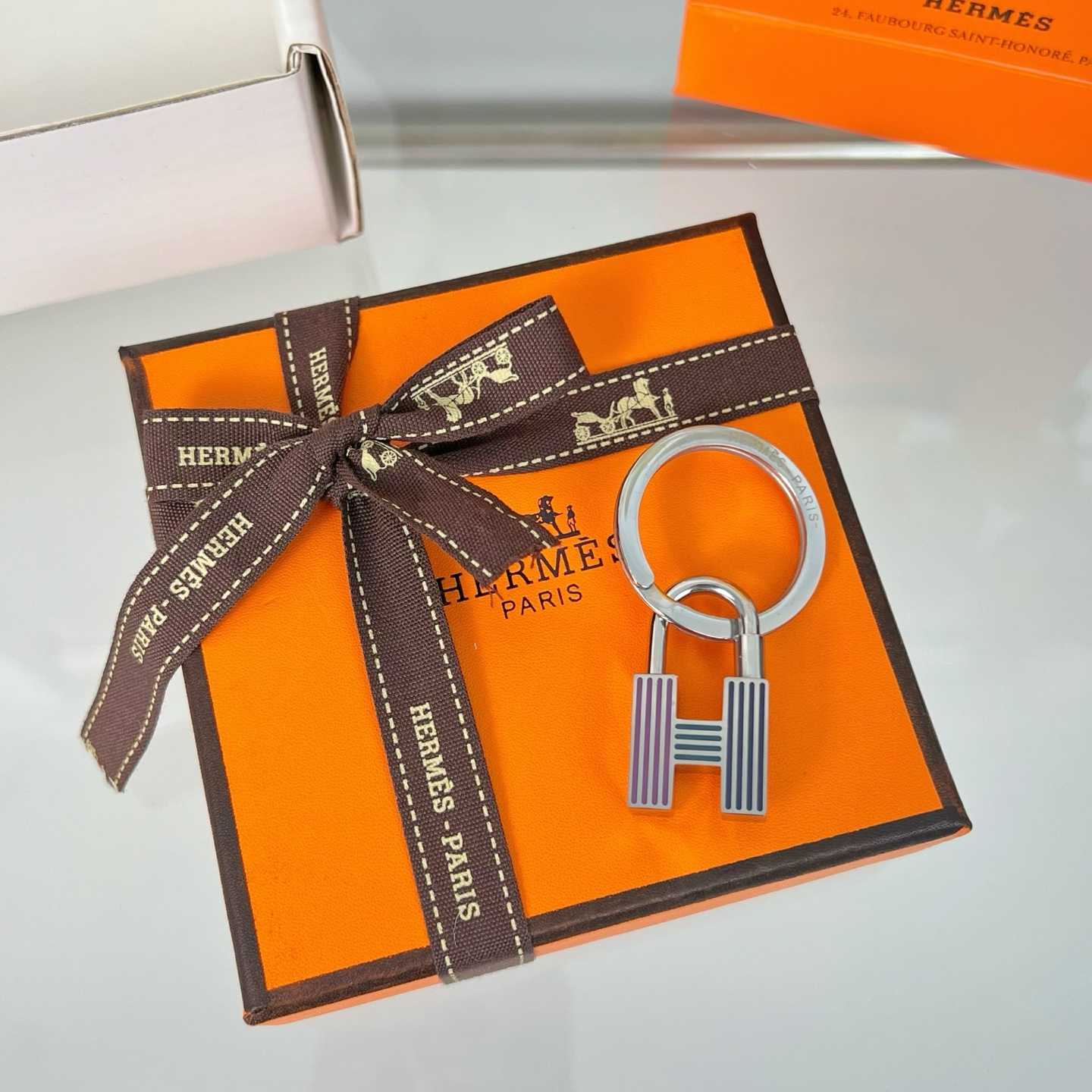 Hermes Cadenas Quizz Rainbow Key Ring - PerfectKickZ