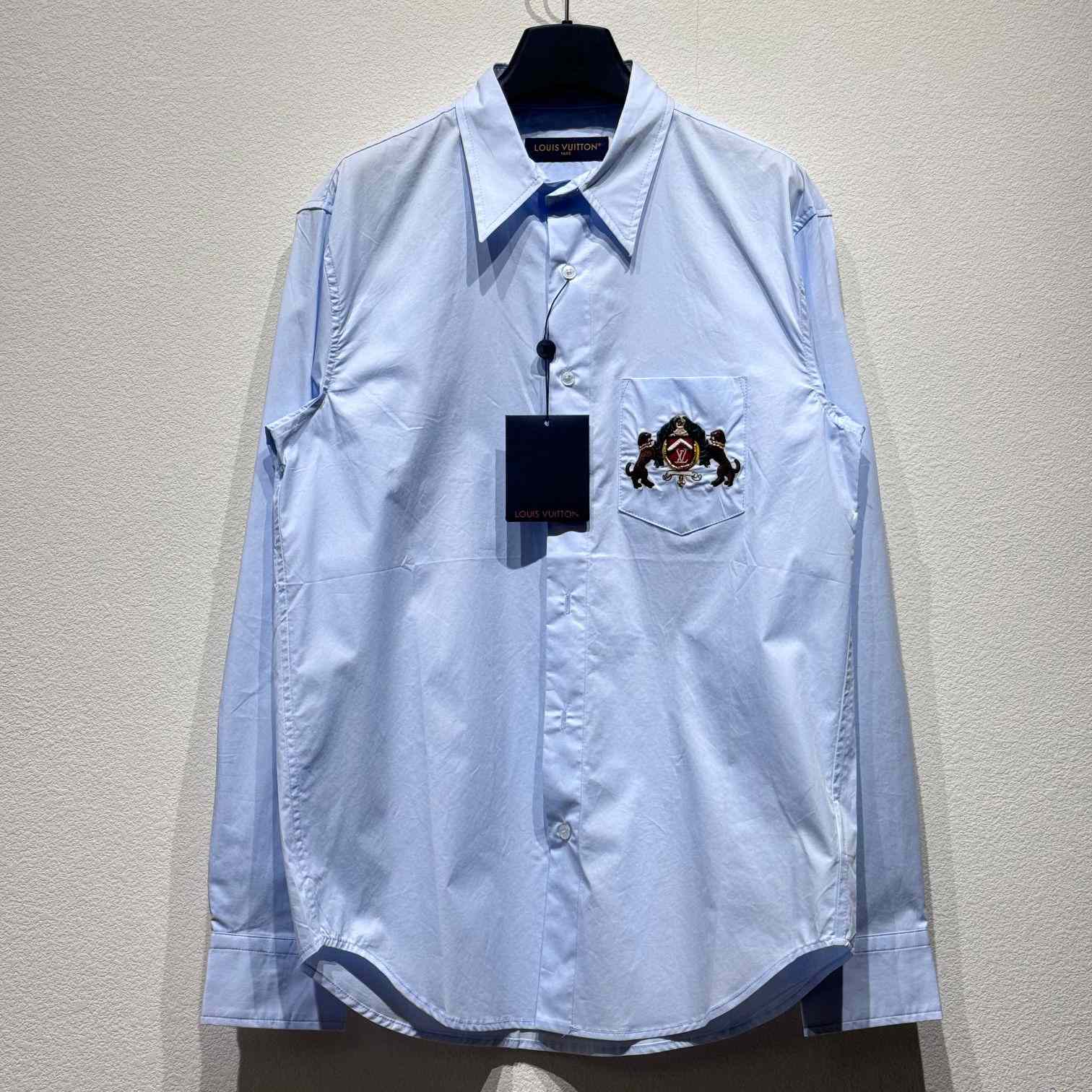 Louis Vuitton Embroidered Long-Sleeved Cotton Shirt   1AGJNG - PerfectKickZ