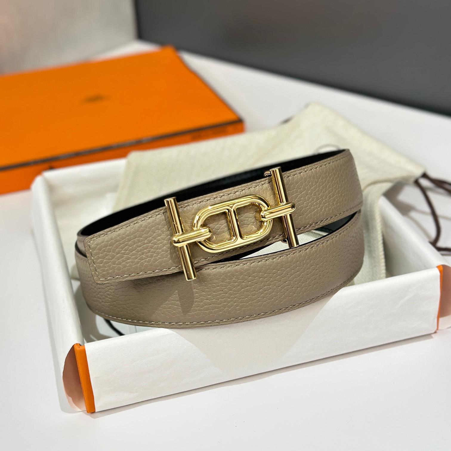 Hermes Ancre Buckle & Reversible Leather Strap 32mm - PerfectKickZ