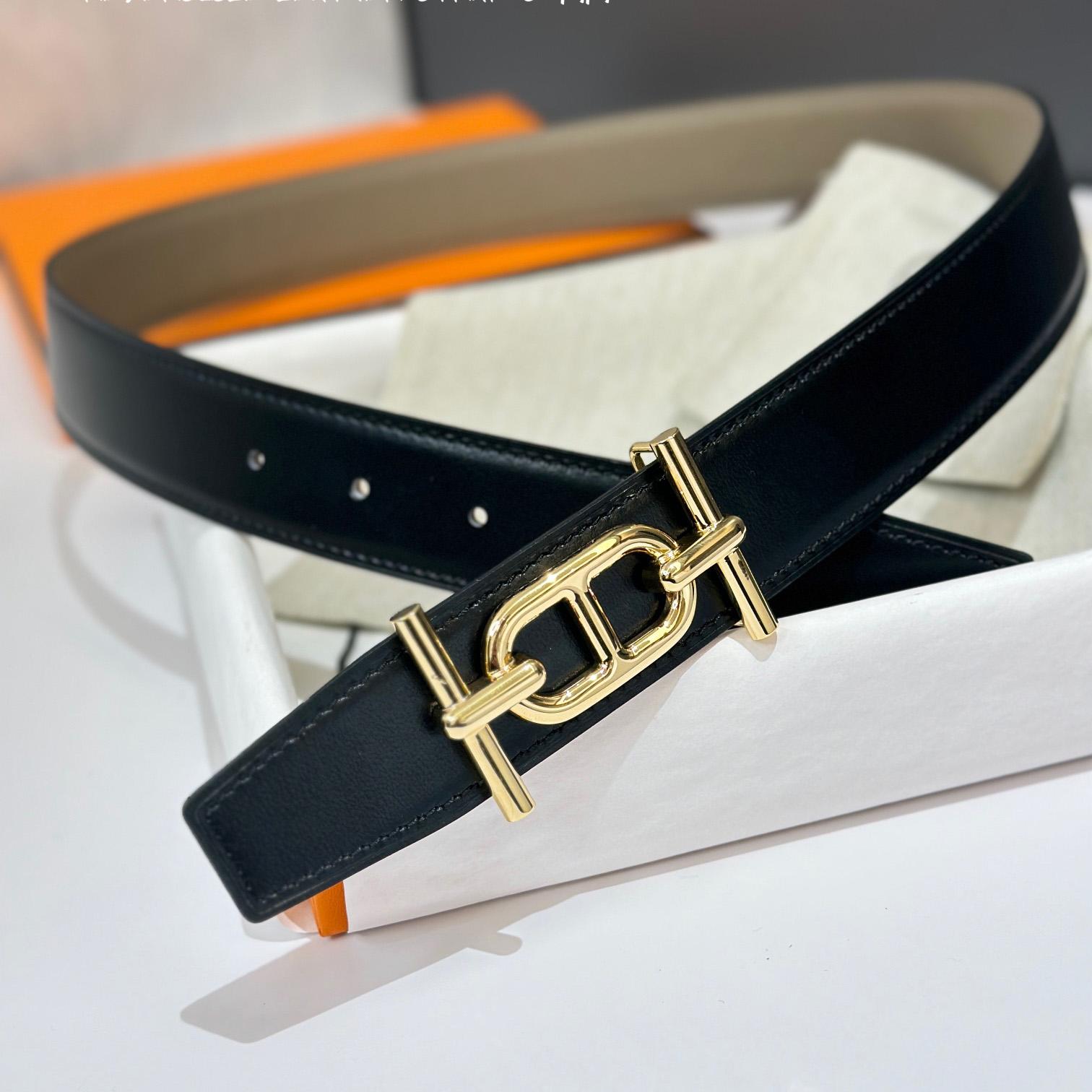 Hermes Ancre Buckle & Reversible Leather Strap 32mm - PerfectKickZ