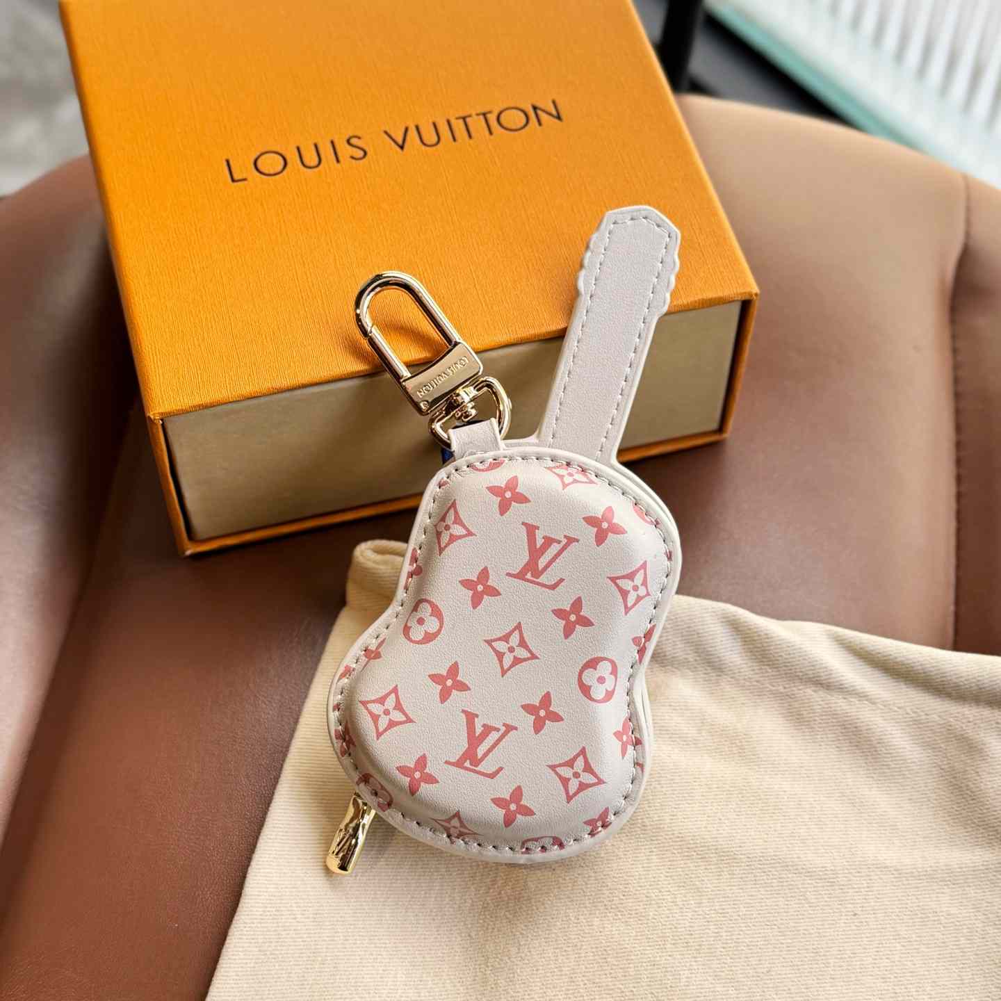 Louis Vuitton Guitar Pouch Bag Charm   M02032 - PerfectKickZ