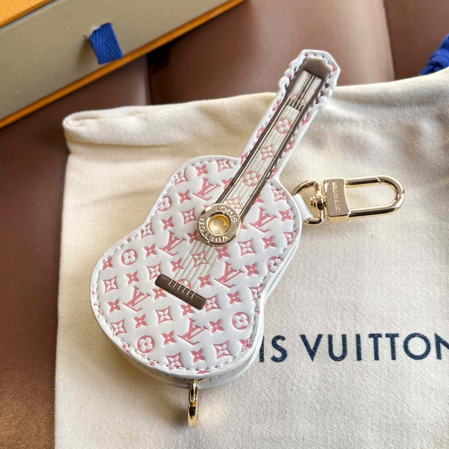 Louis Vuitton Guitar Pouch Bag Charm   M02032 - PerfectKickZ