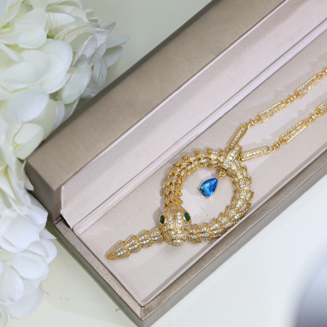 Bvlgari Diamond Snake Necklace - PerfectKickZ
