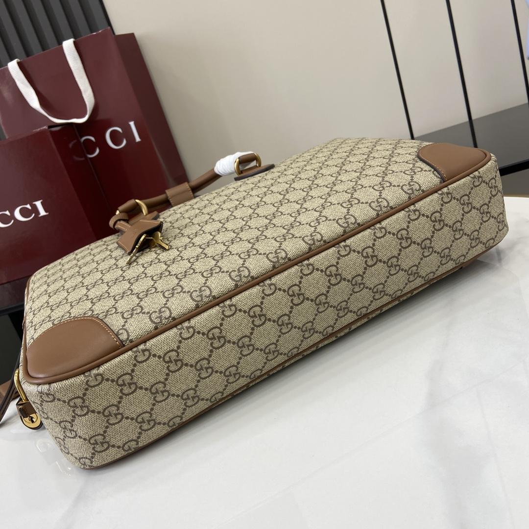 Gucci GG Emblem Medium Briefcase - PerfectKickZ