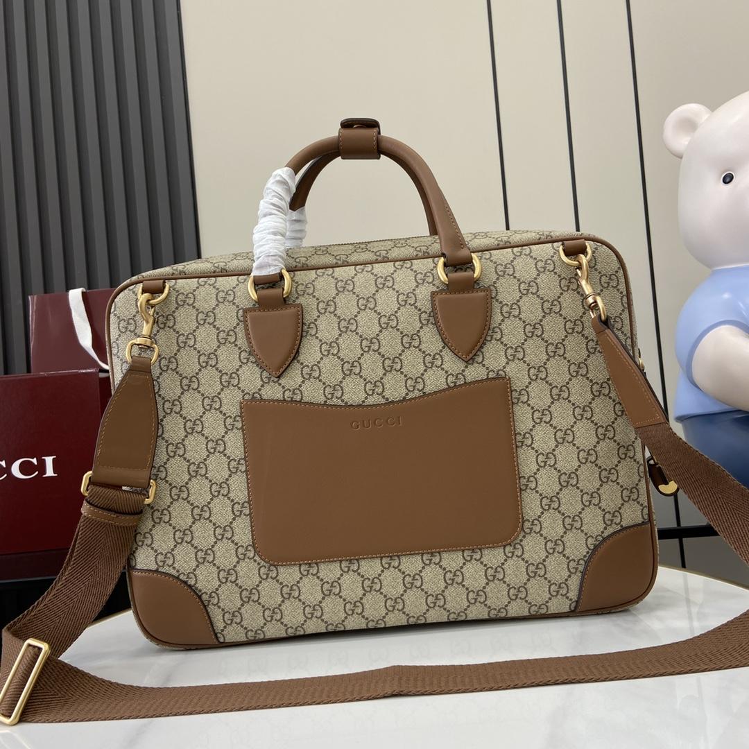 Gucci GG Emblem Medium Briefcase - PerfectKickZ