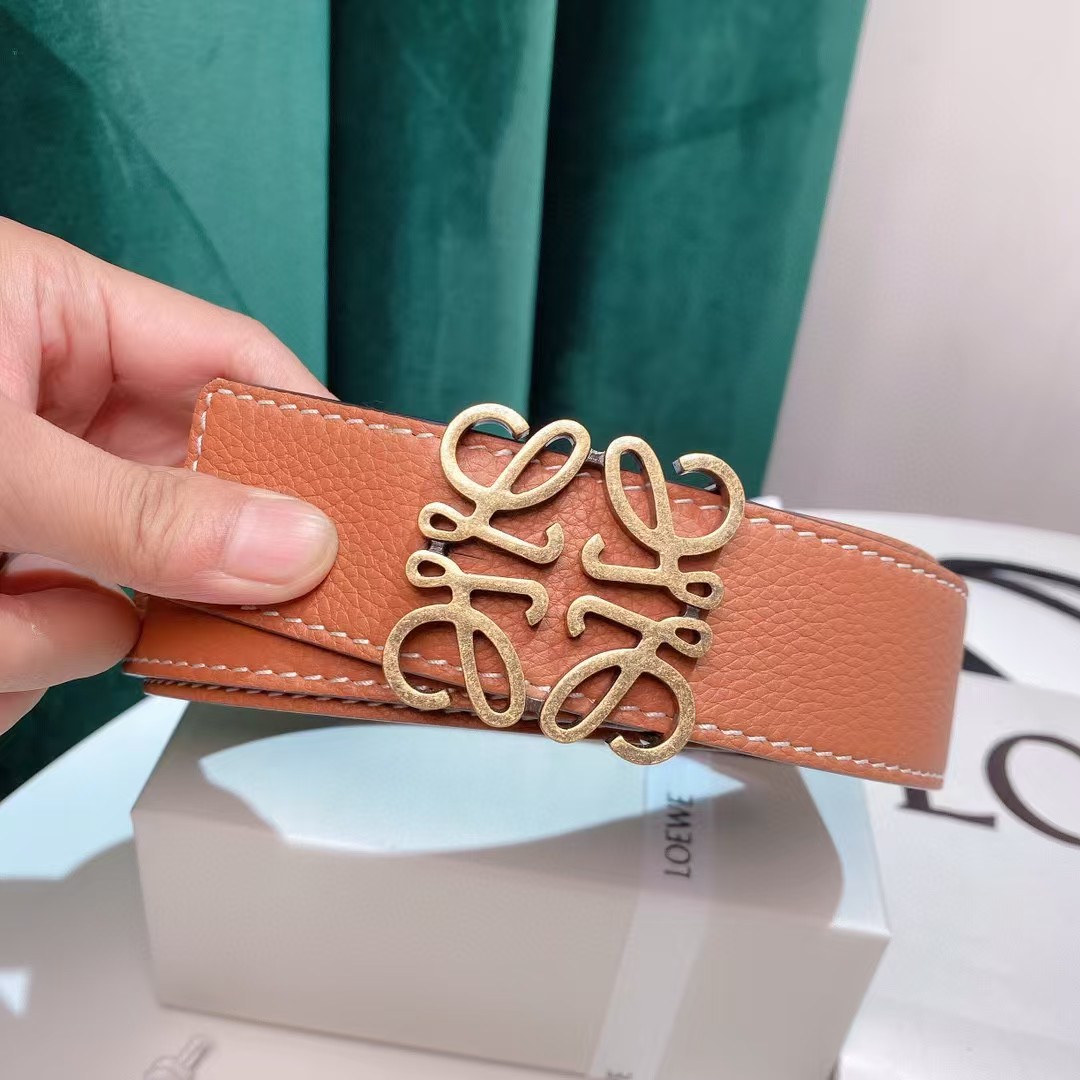 Loewe Reversible Anagram Belt In Smooth Calfskin - PerfectKickZ