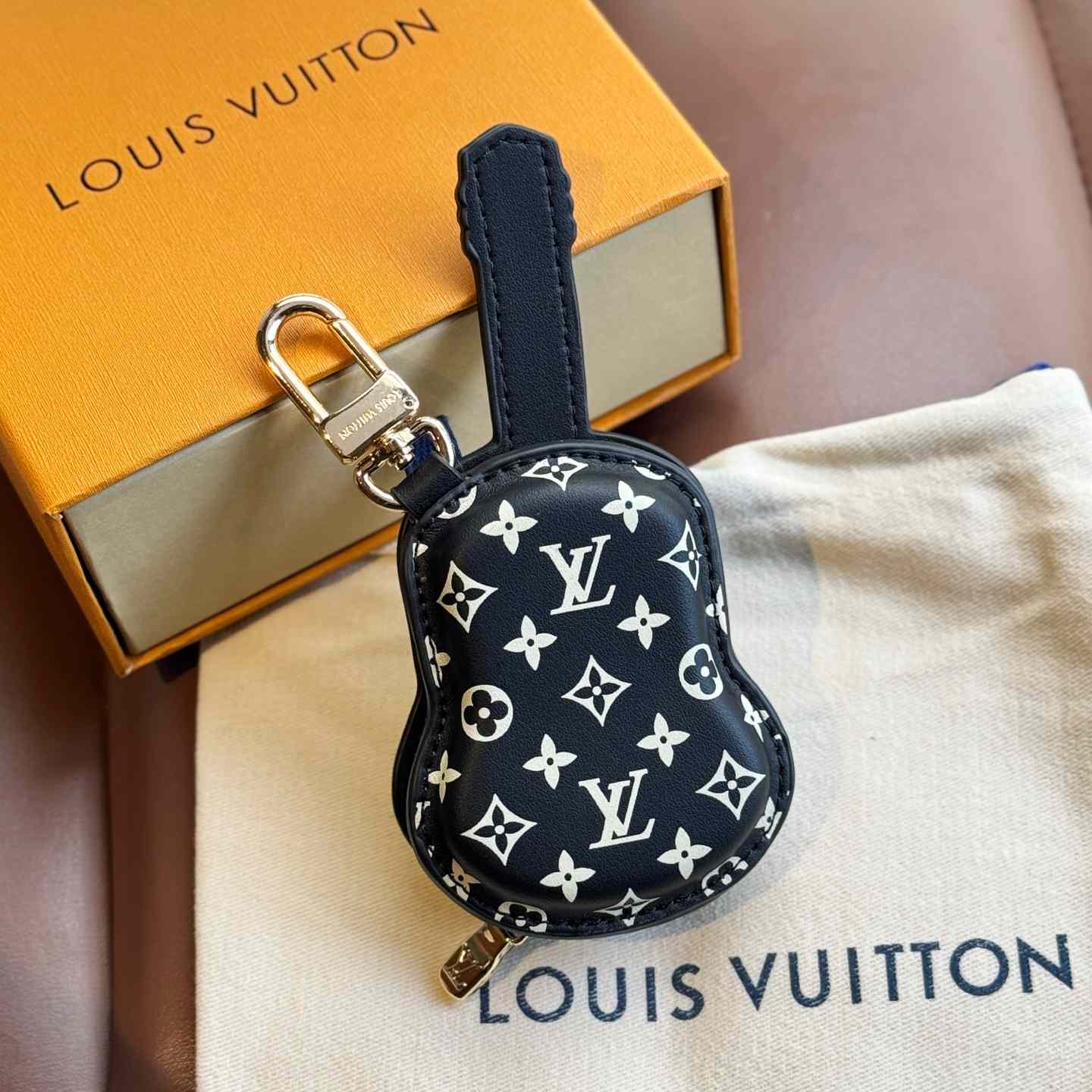 Louis Vuitton Guitar Pouch Bag Charm   M02032 - PerfectKickZ