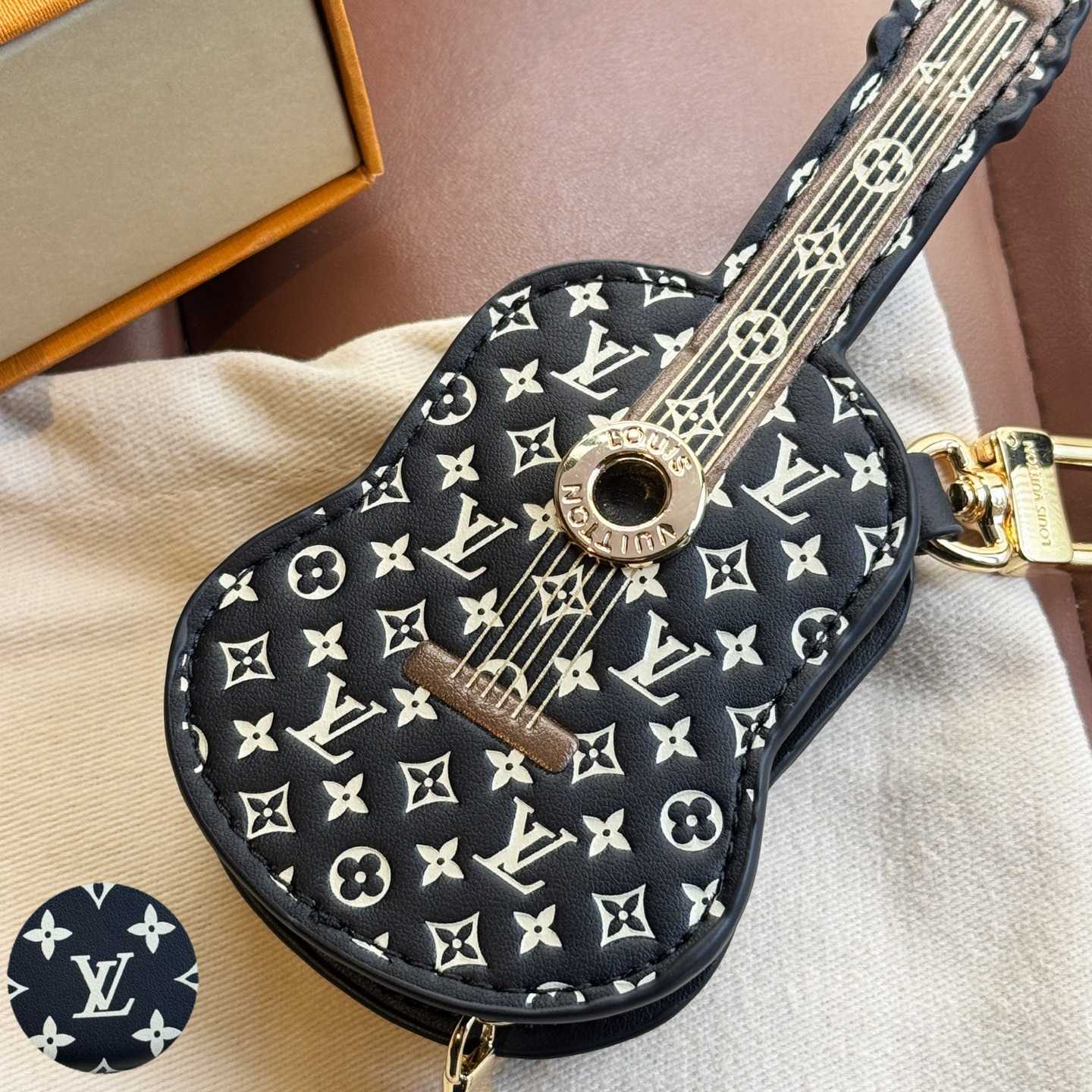 Louis Vuitton Guitar Pouch Bag Charm   M02032 - PerfectKickZ