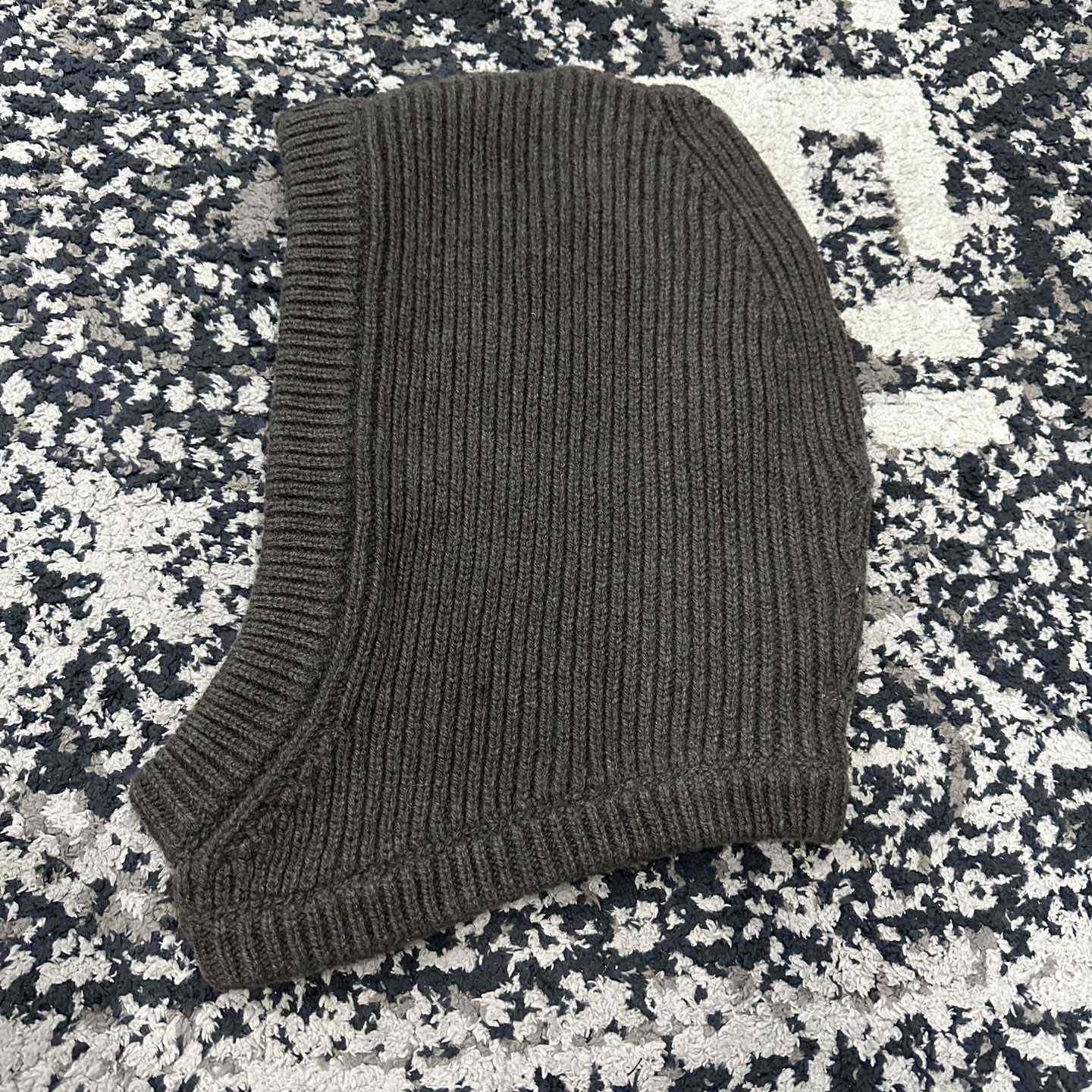 Rick Owens Balaclava Cashmere Knit Hood Hat - PerfectKickZ