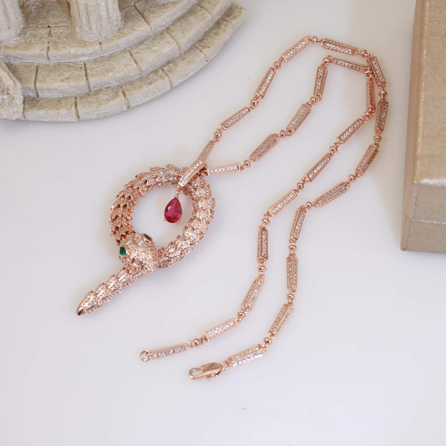 Bvlgari Diamond Snake Necklace - PerfectKickZ