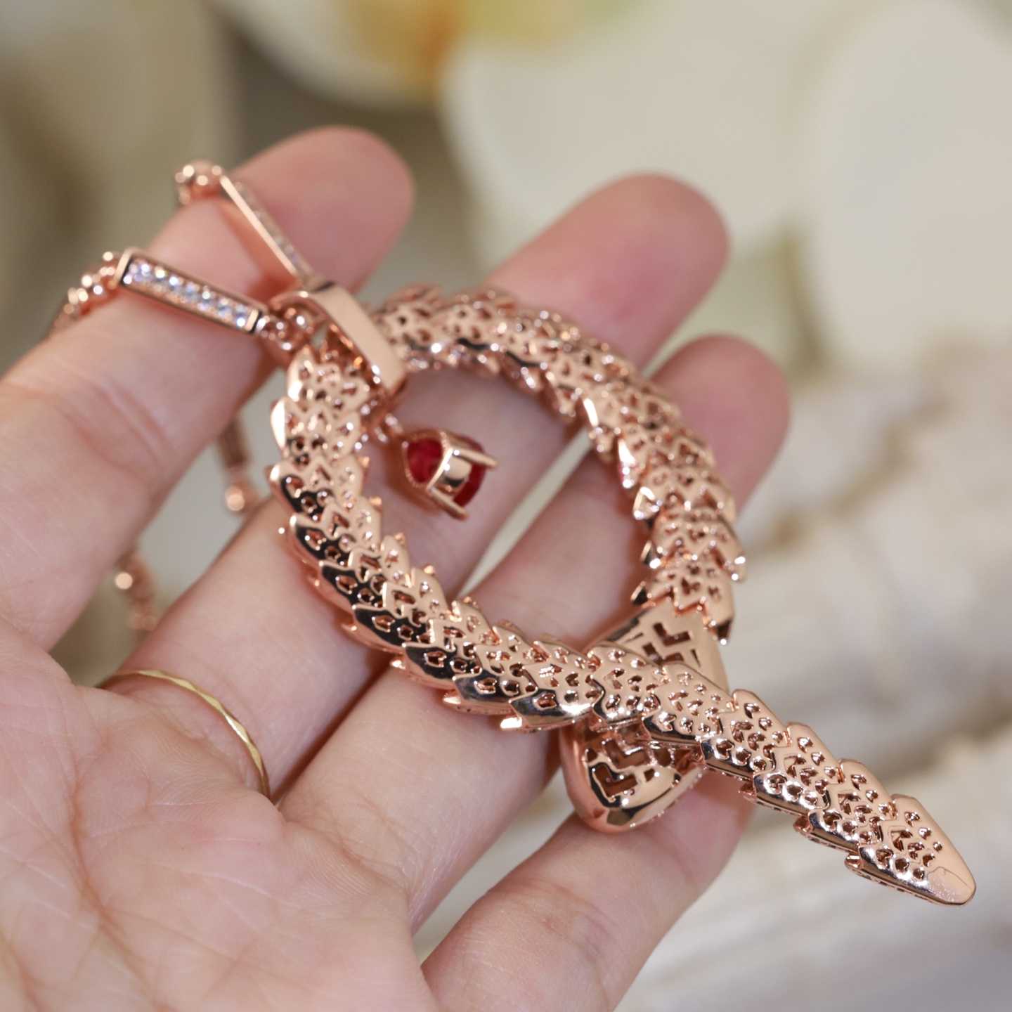 Bvlgari Diamond Snake Necklace - PerfectKickZ