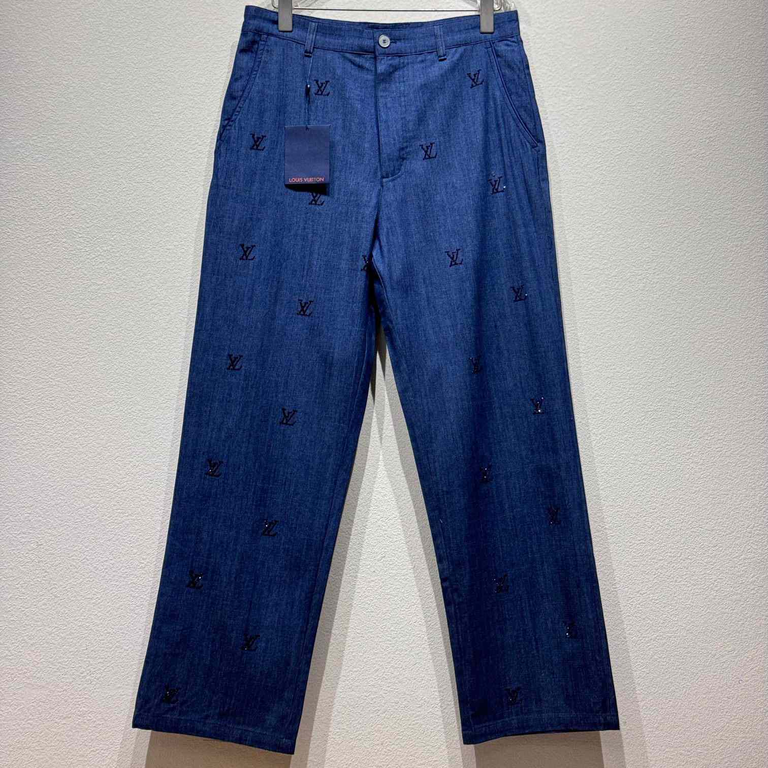 Louis Vuitton LV Blason Embellished Denim Pants  1AGIUN - PerfectKickZ