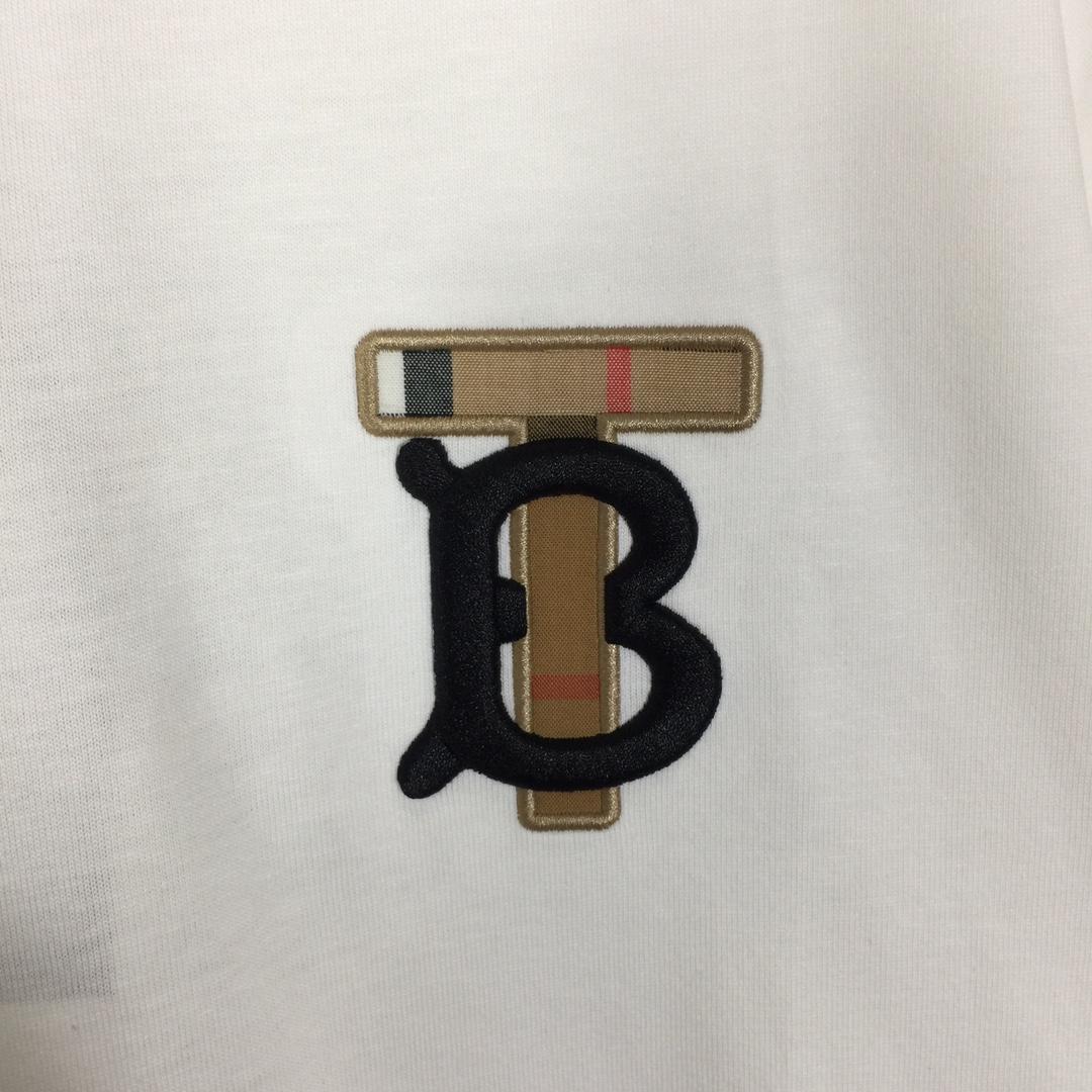 Burberry Embroidered TB Lettering Cotton T-shirt - PerfectKickZ