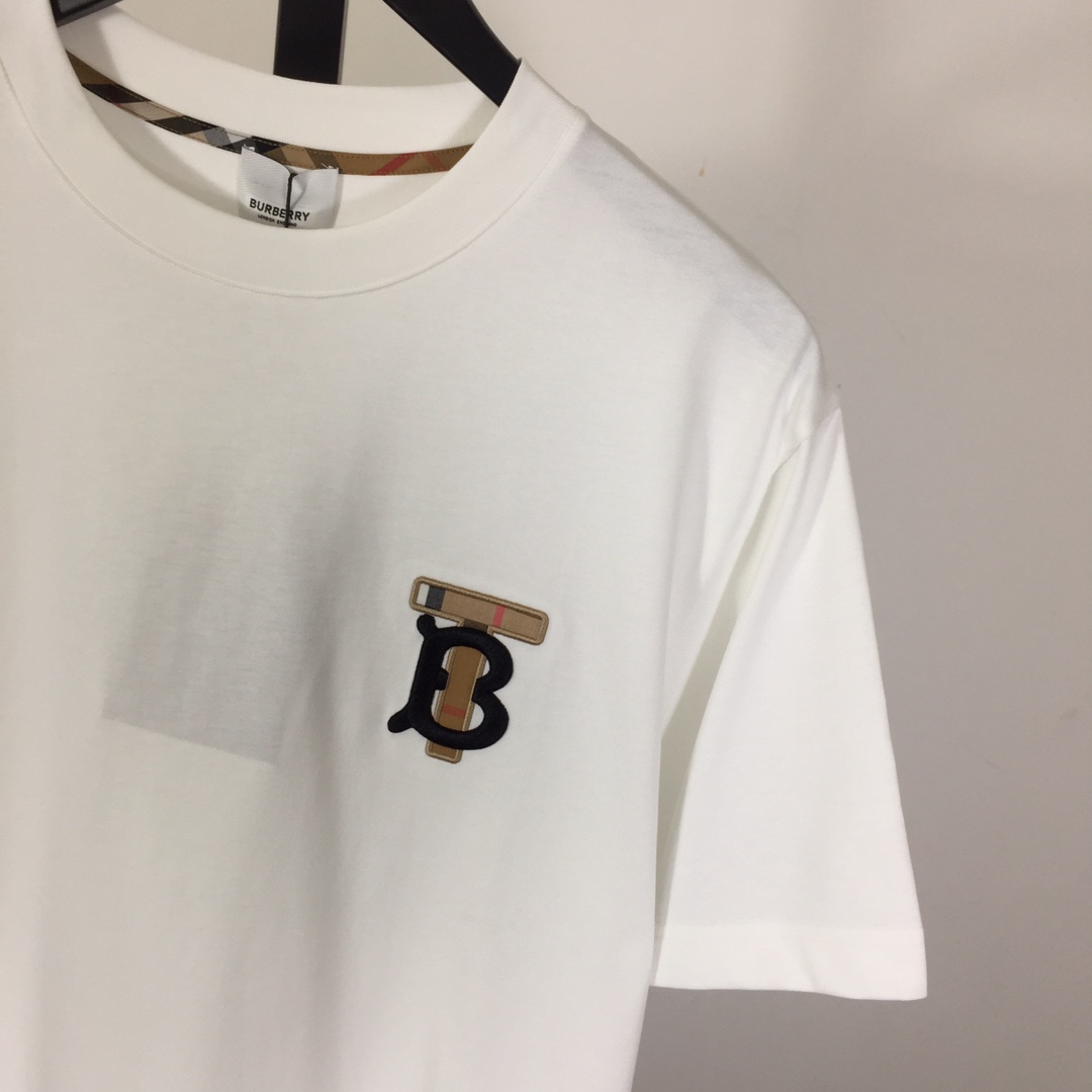 Burberry Embroidered TB Lettering Cotton T-shirt - PerfectKickZ