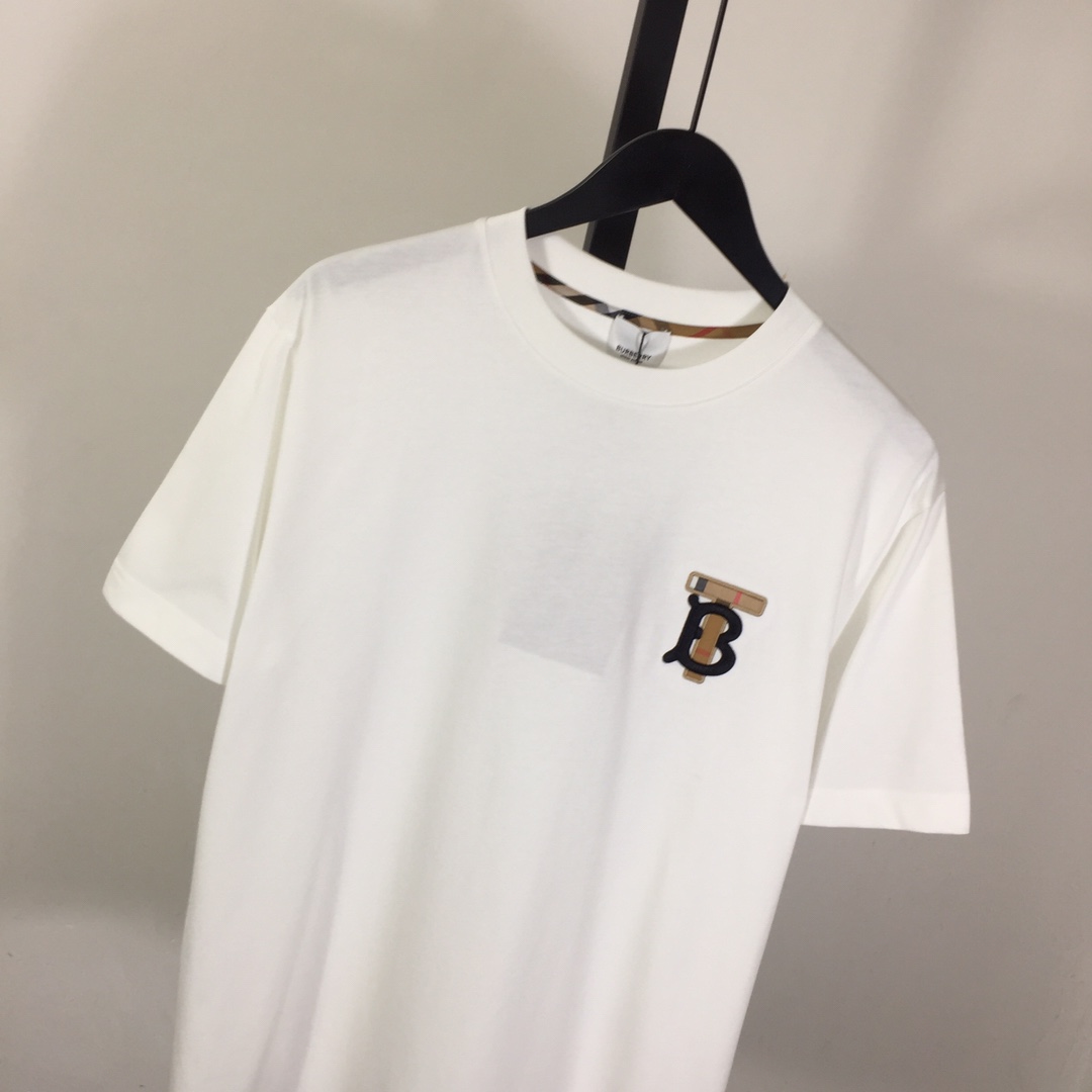 Burberry Embroidered TB Lettering Cotton T-shirt - PerfectKickZ