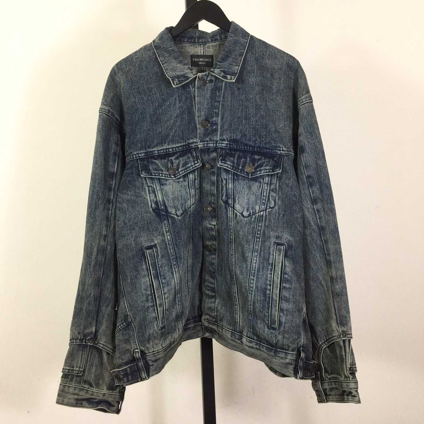 Balenciaga Oversized Jacket In Washed Denim - PerfectKickZ